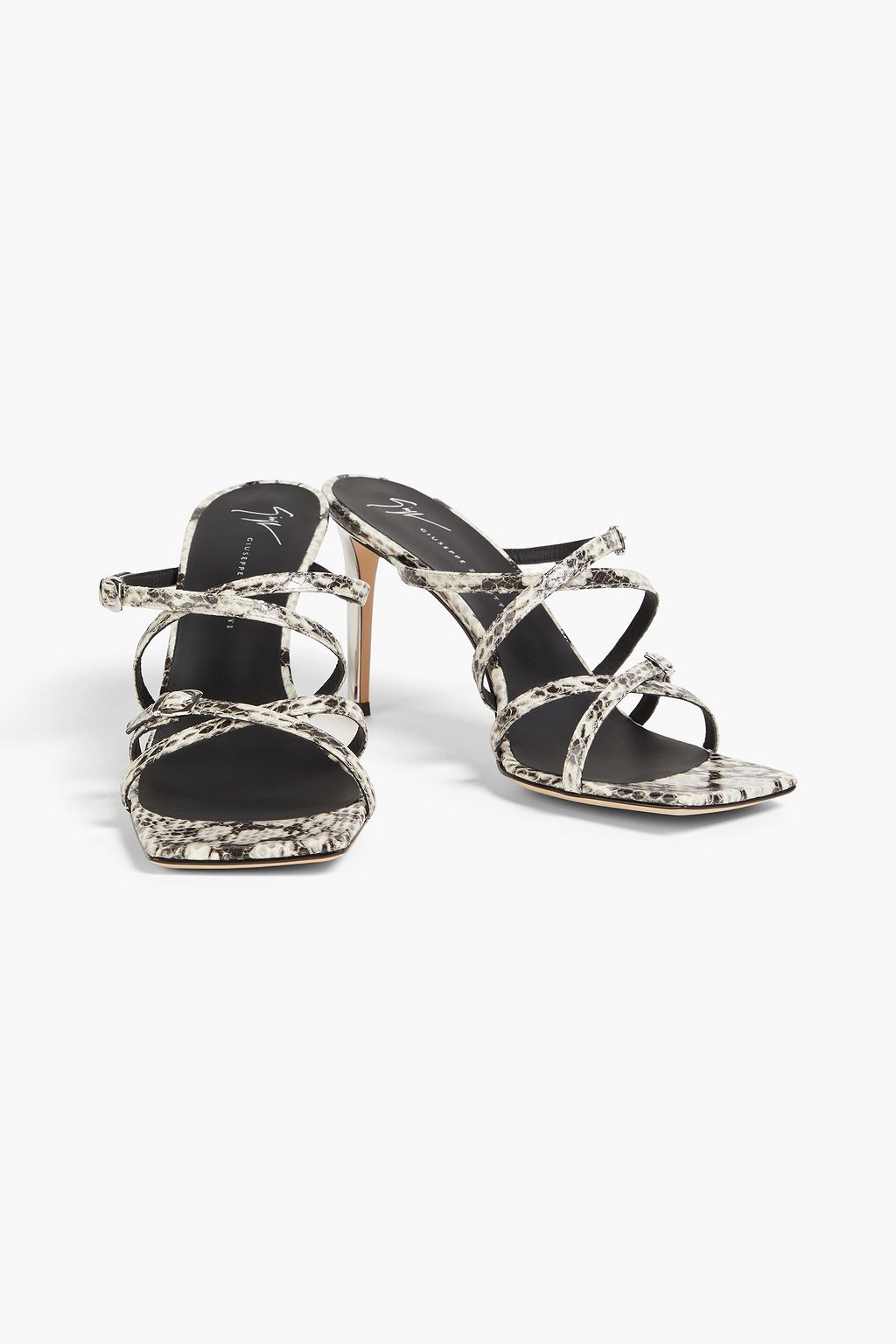 GIUSEPPE ZANOTTI Vanilla Soft Punk snake-effect leather mules