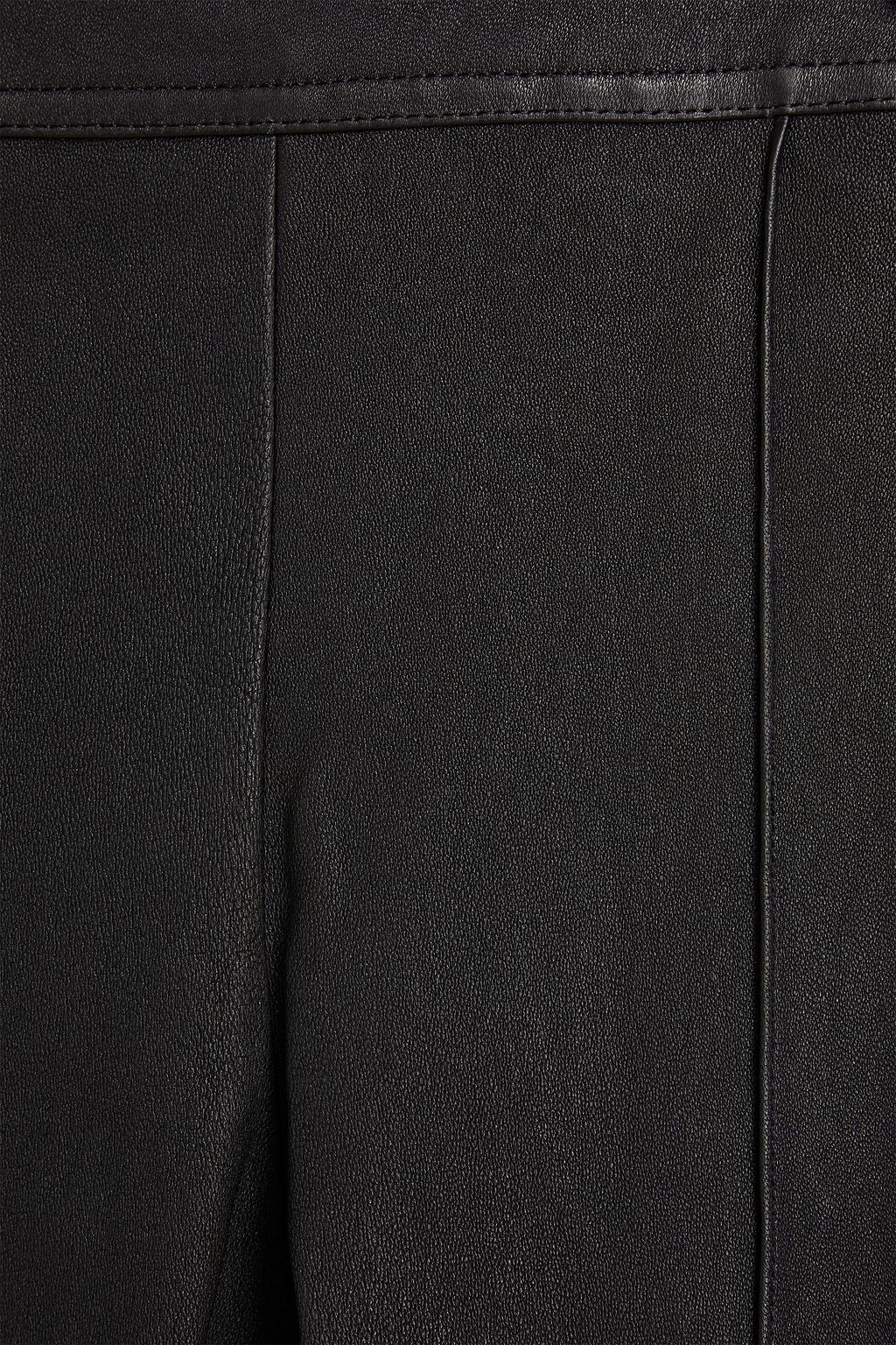 HELMUT LANG 스트레치 가죽 플레어 팬츠