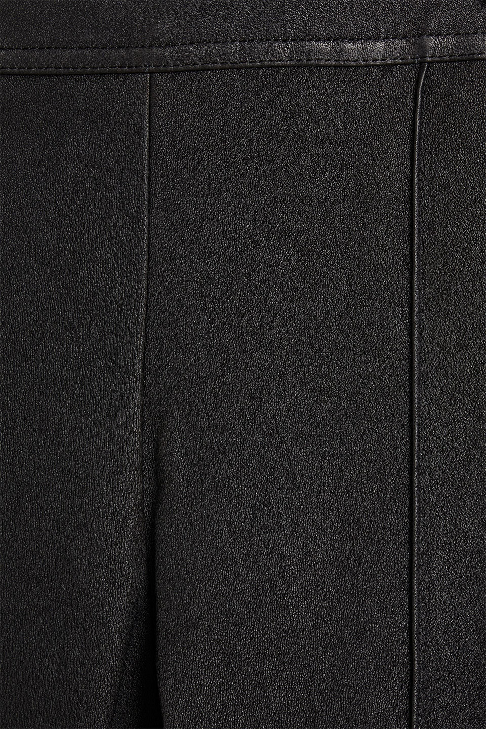 Helmut Lang Cropped Flared Leather Pants In Black