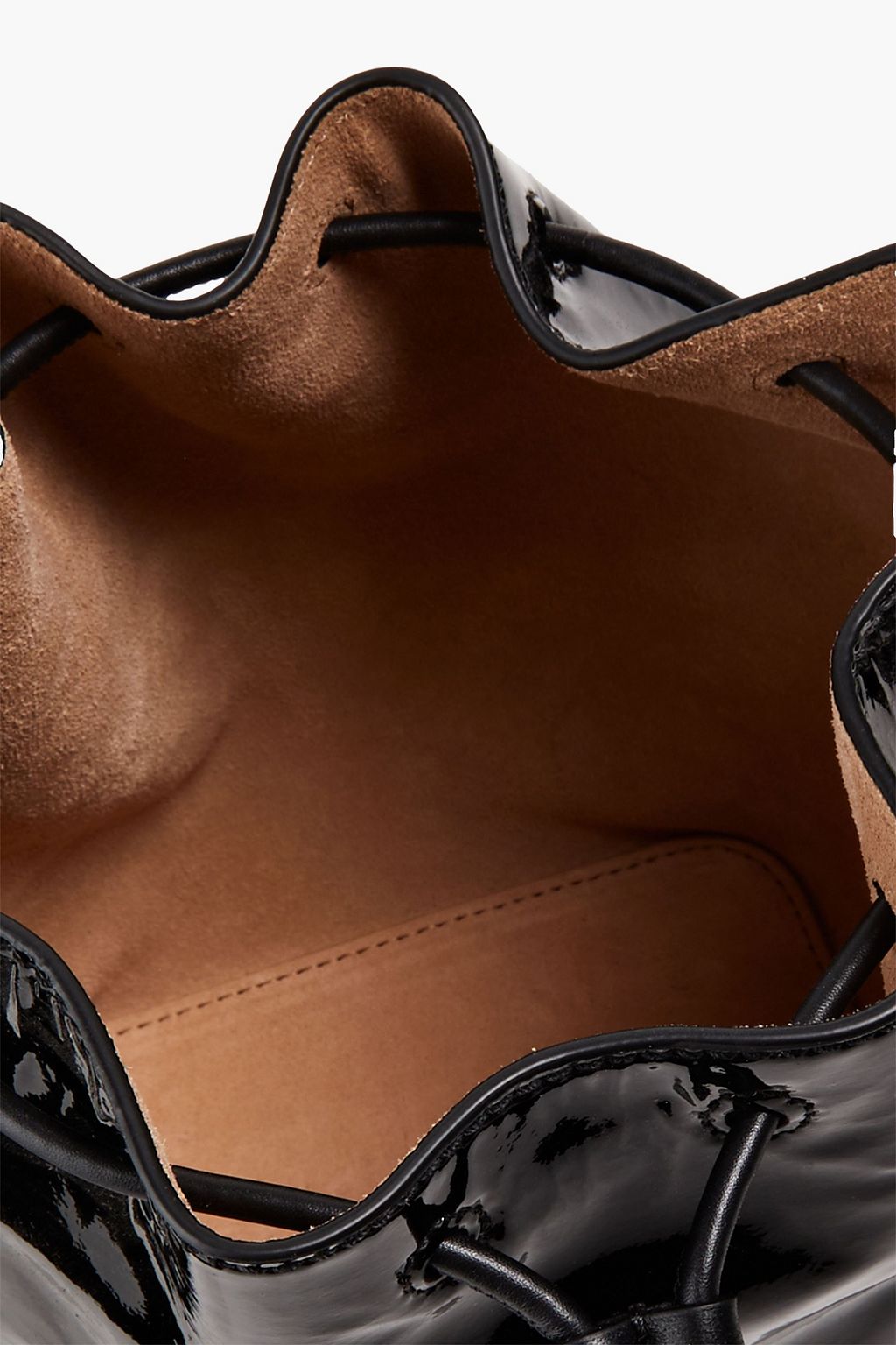 ALAÏA Le Seau patent-leather and suede bucket bag