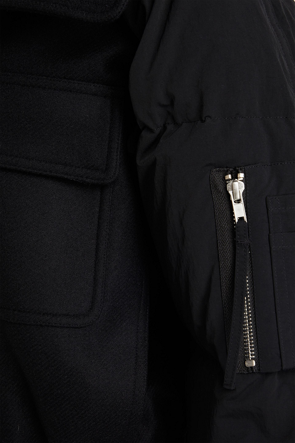 Helmut Lang Hybrid Bomber Jacket In Black