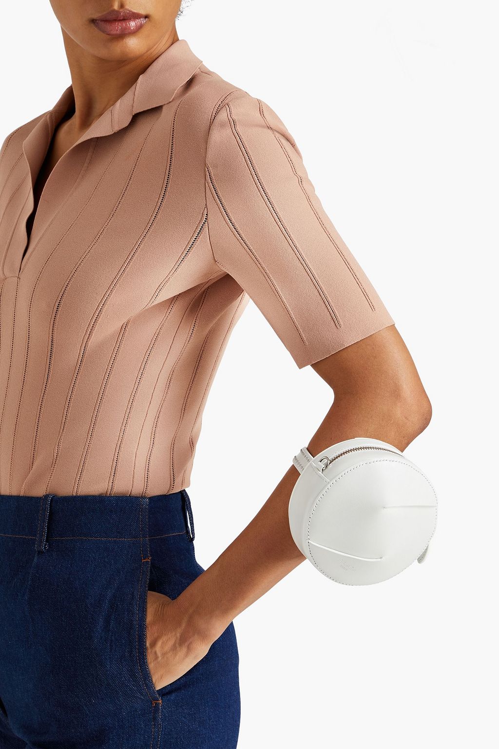 ALAÏA Ellipse studded leather shoulder bag