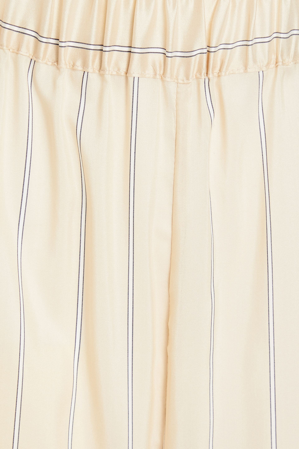 Shop Le Kasha Nadine Harper Striped Silk Wide-leg Pants In Cream