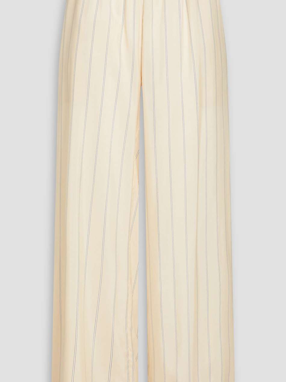 + nadine harper striped silk wide-leg pants