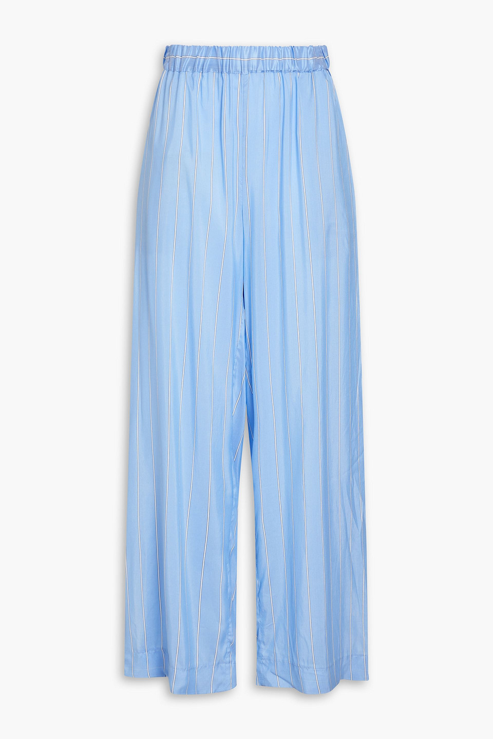 Le Kasha Nadine Harper Striped Silk Straight-leg Trousers In Light Blue