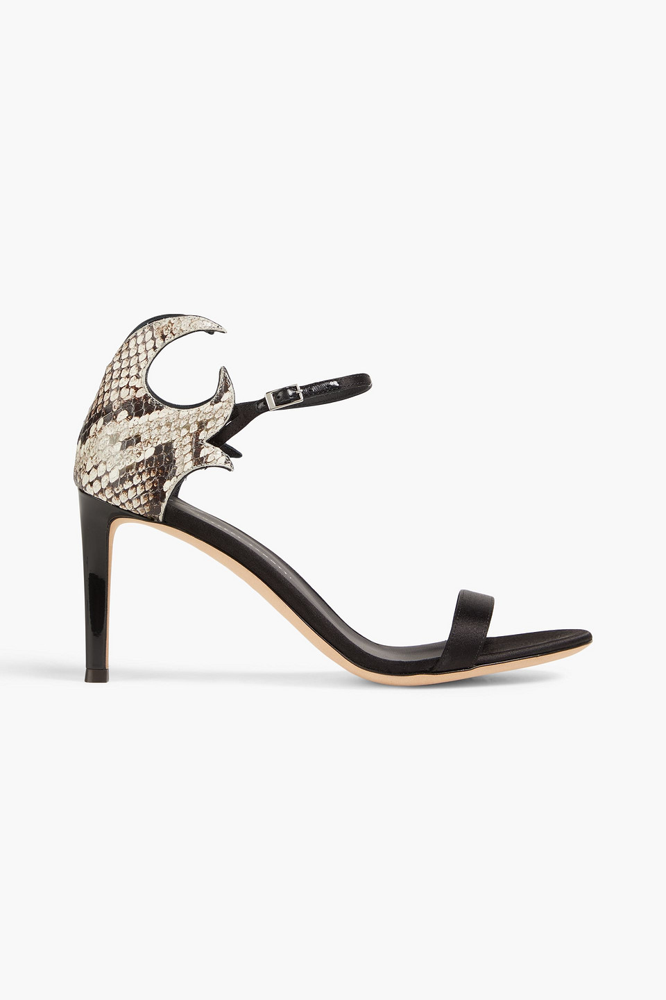 Giuseppe Zanotti - Basic 85 crystal-embellished satin sandals - Black