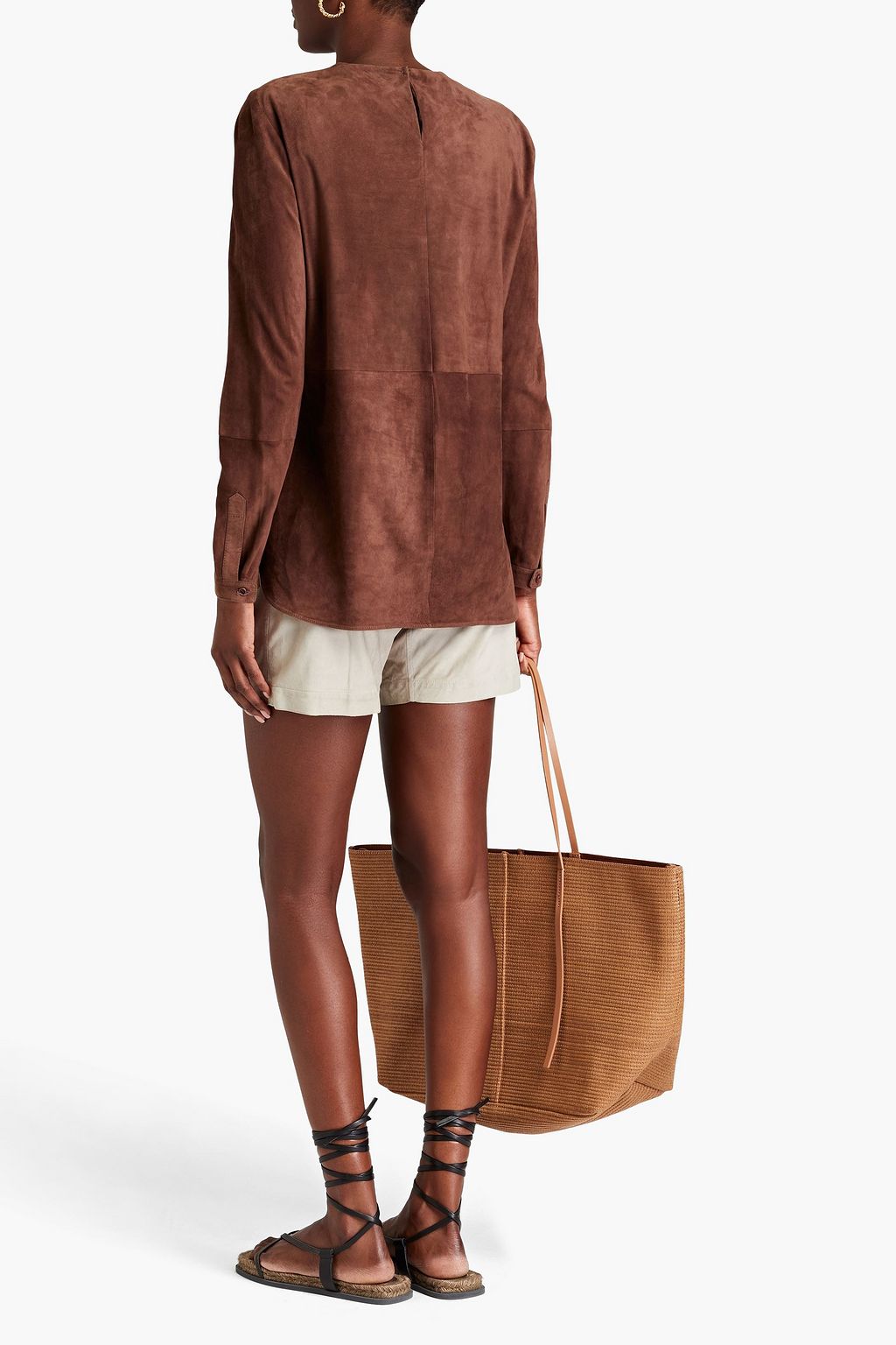 BRUNELLO CUCINELLI スエード ショートパンツ レースアップ