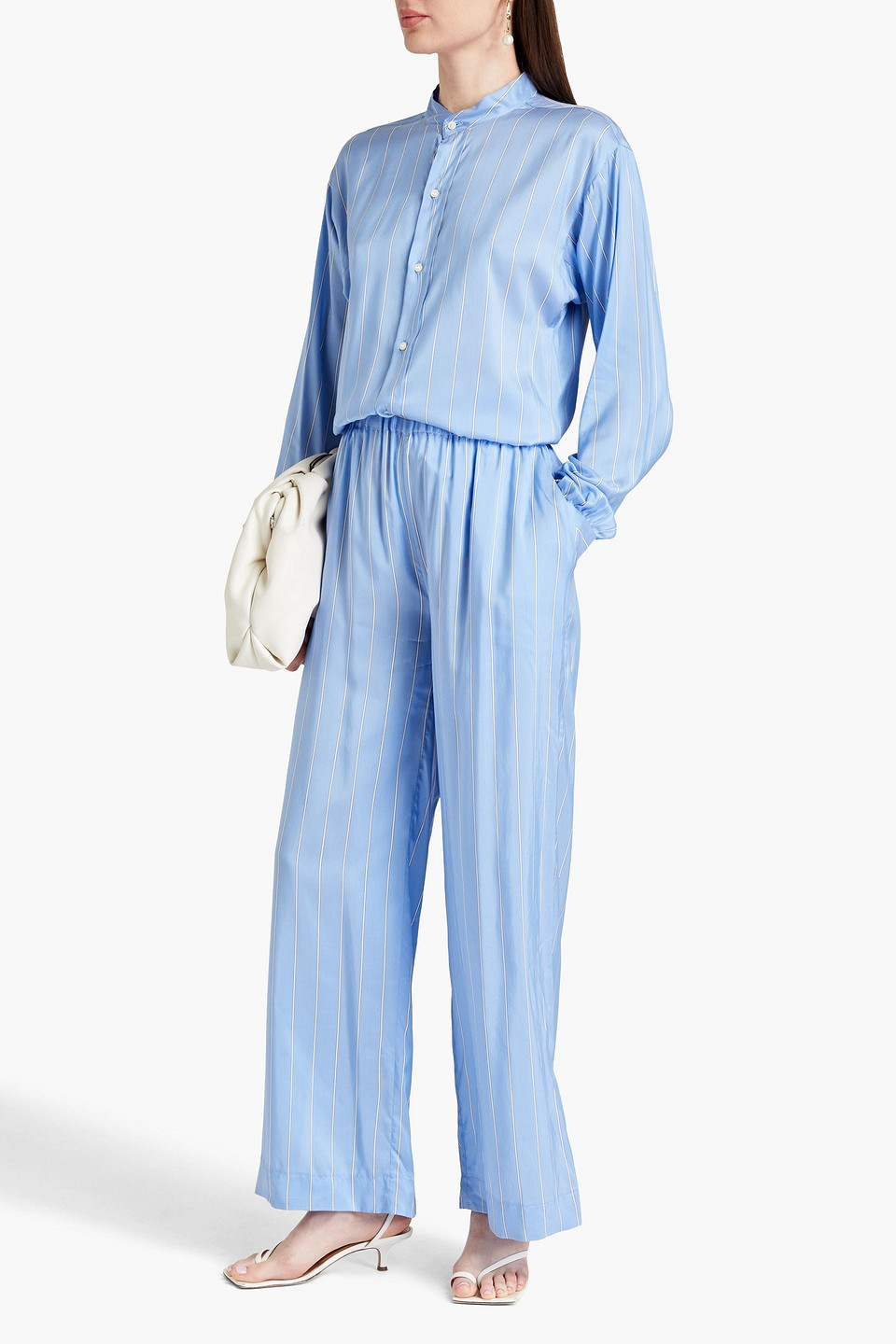 LE KASHA NADINE HENRYL STRIPED SILK SHIRT