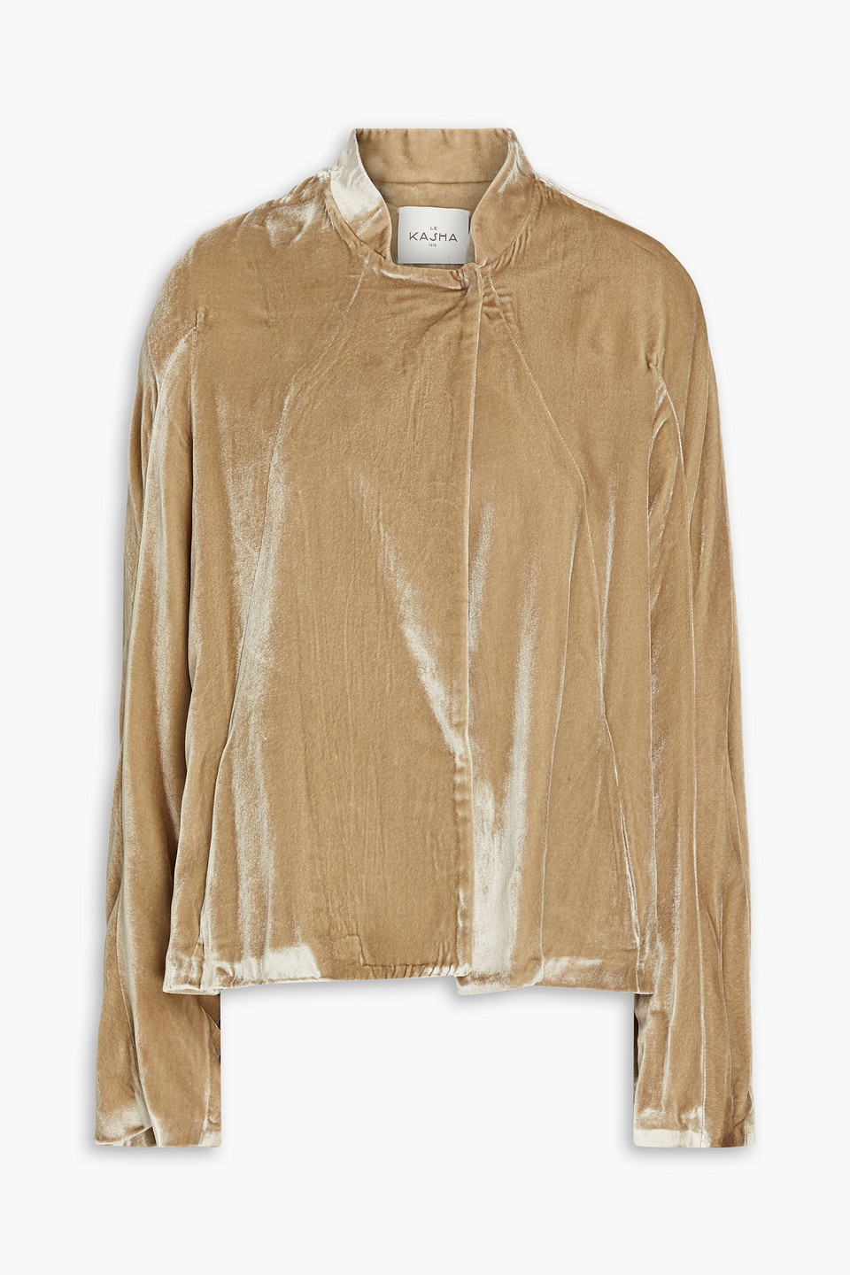 Le Kasha Velvet Jacket In Sand