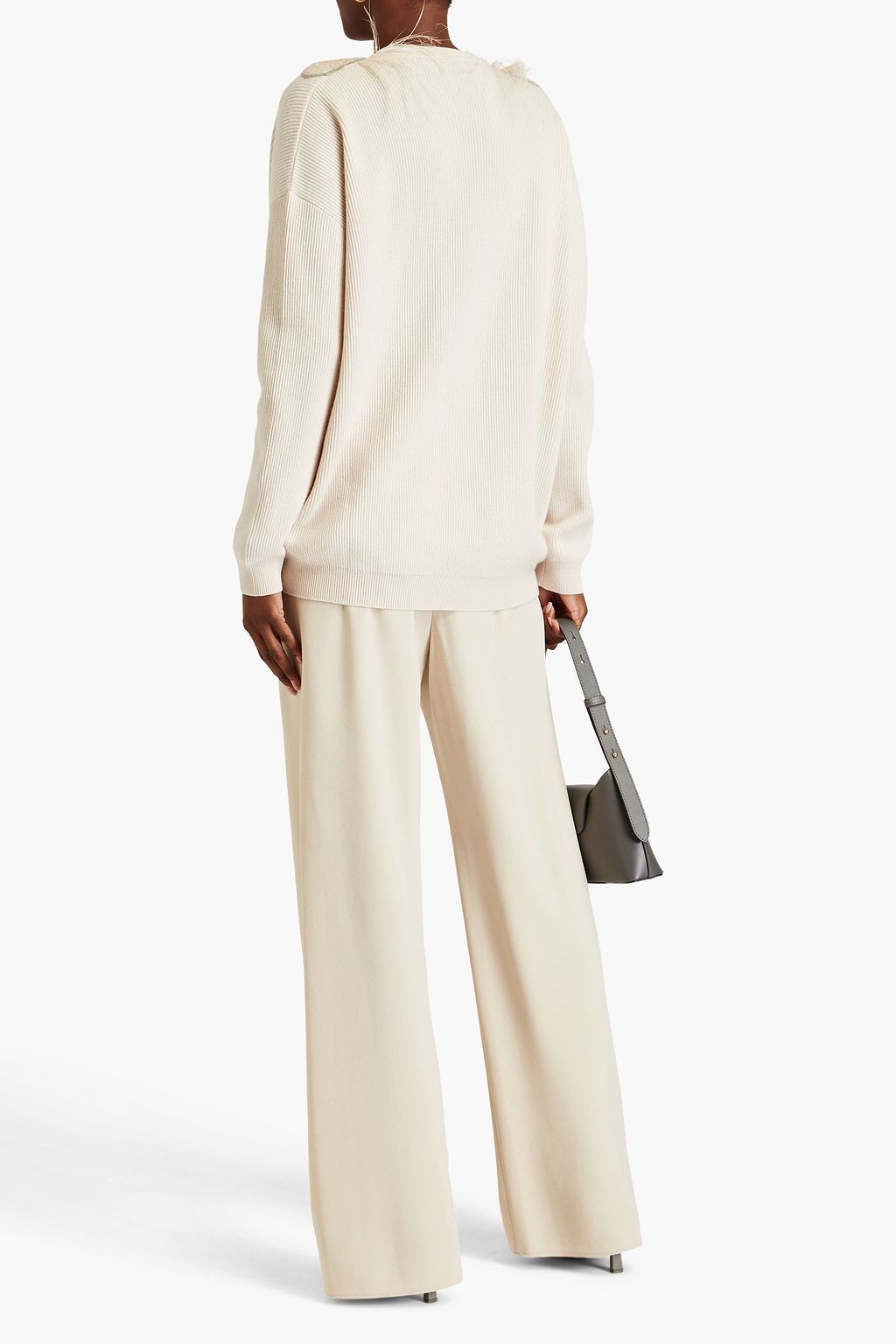 BRUNELLO CUCINELLI Gerippter Pullover aus Kaschmir mit Verzierung