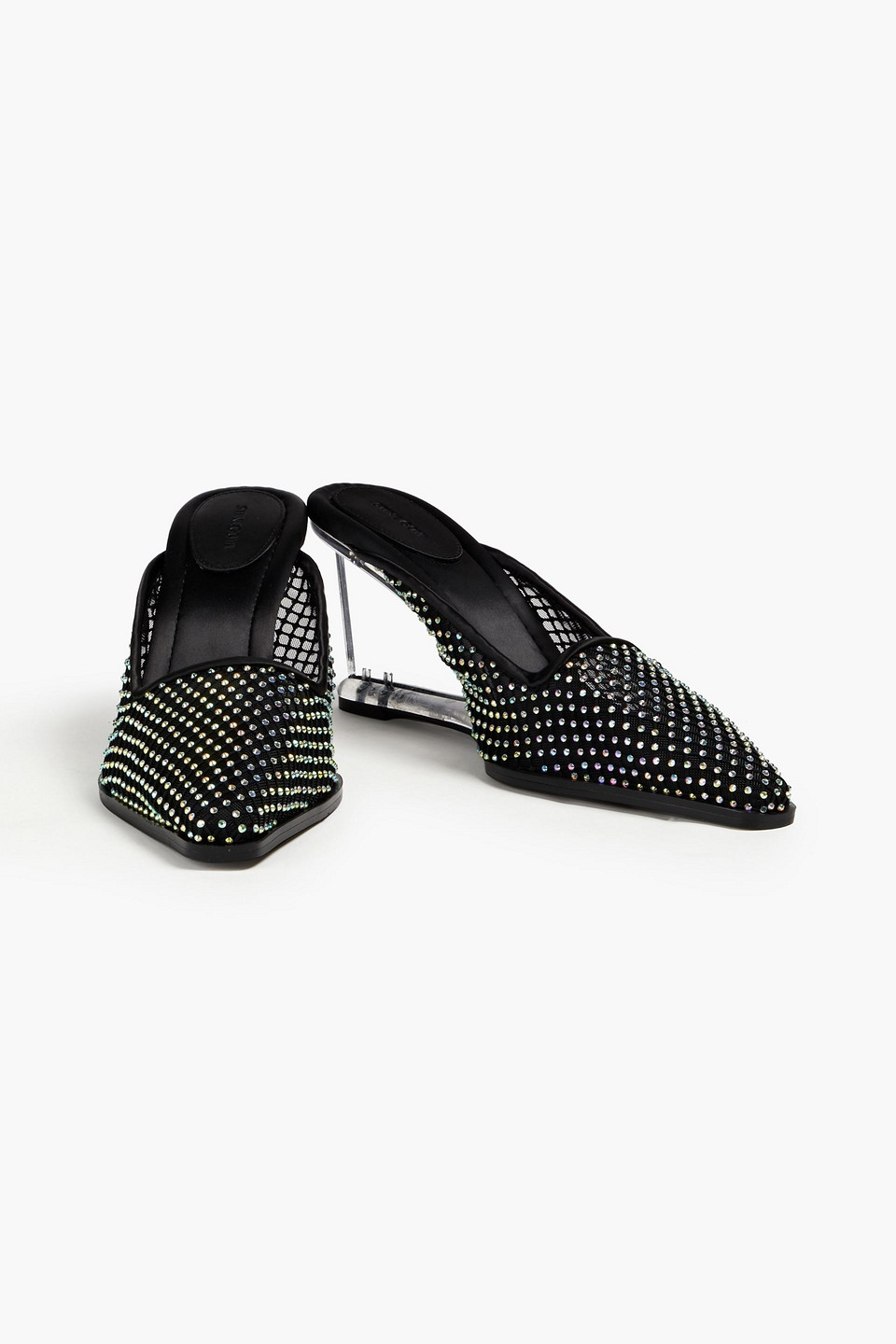 Stine Goya Mules Aus Mesh Mit Kristallverzierung In Black