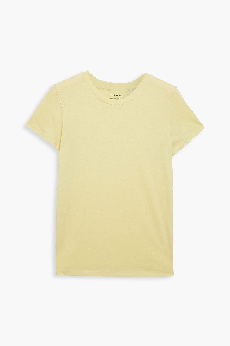 Vince Short-sleeve Cashmere-blend Tee In Chartreuse
