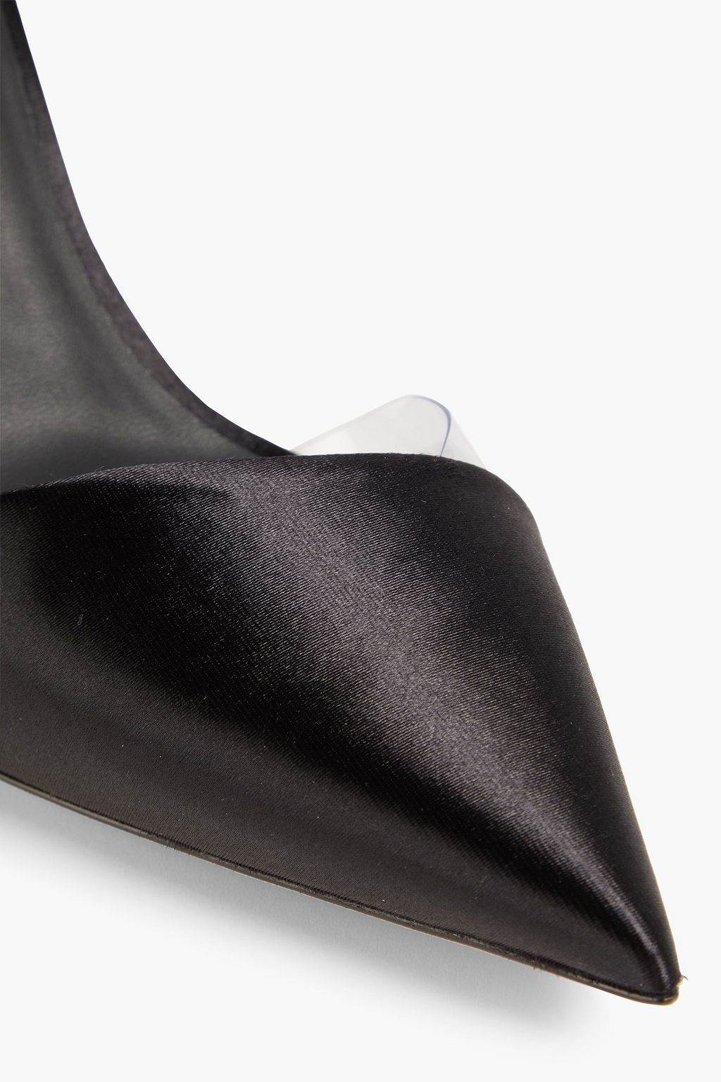 GIUSEPPE ZANOTTI Crystal-embellished PVC and satin pumps