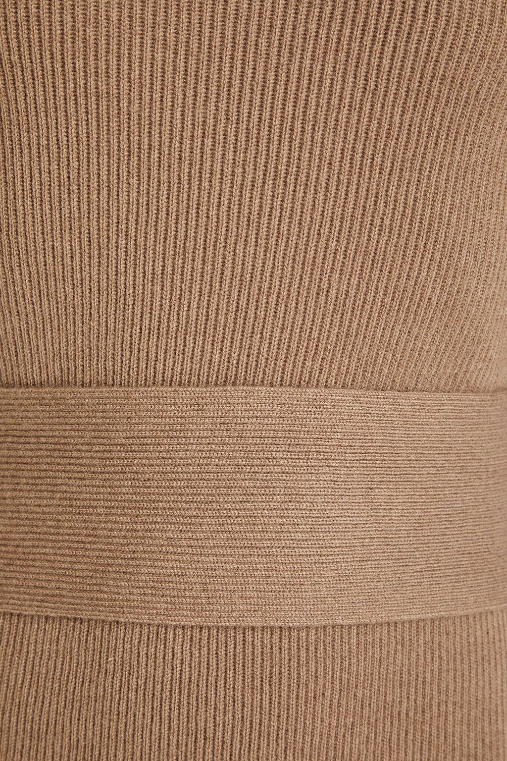 BRUNELLO CUCINELLI بلوزة بياقة عالية من الكشمير بتصميم مضلّع