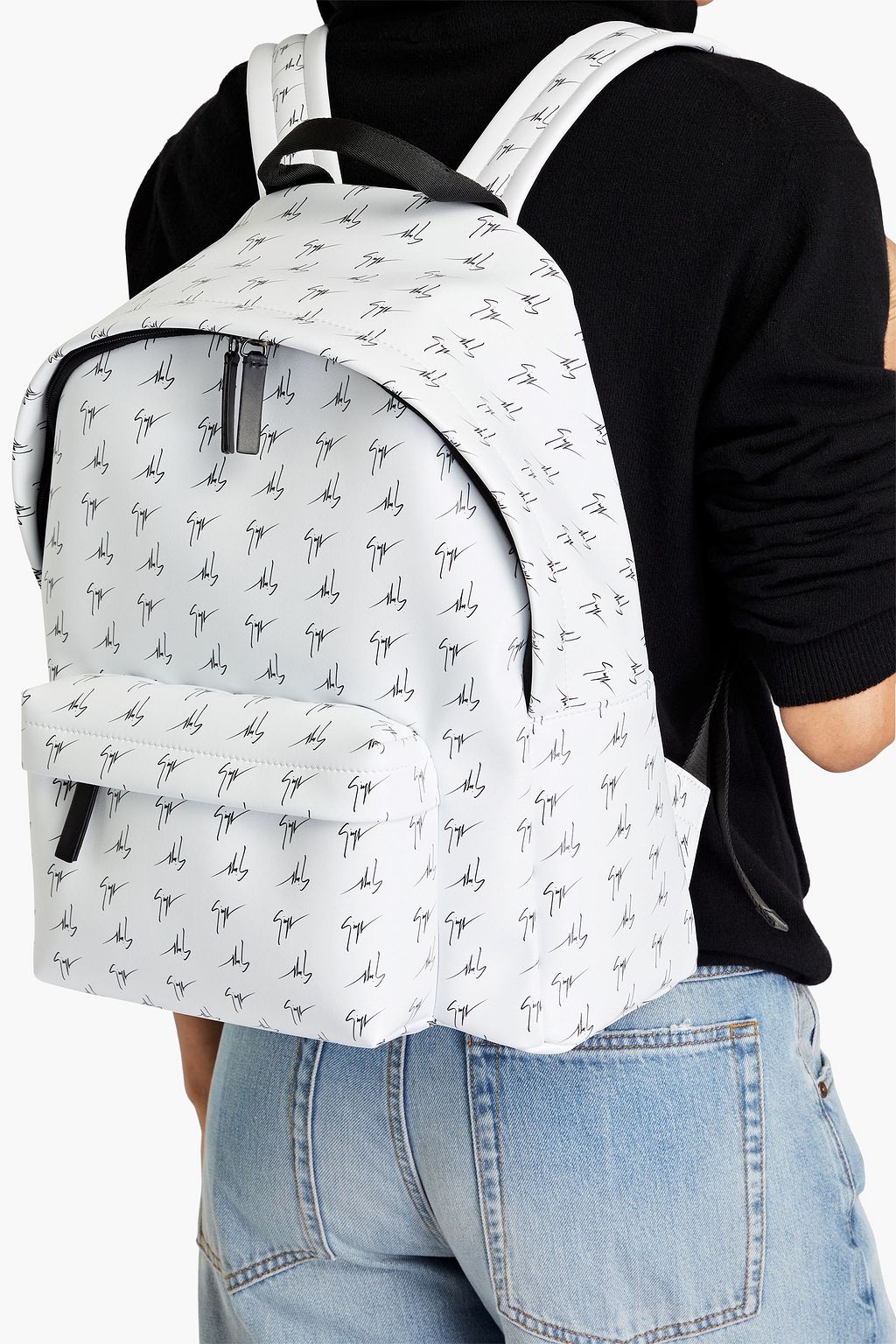 GIUSEPPE ZANOTTI Printed leather backpack