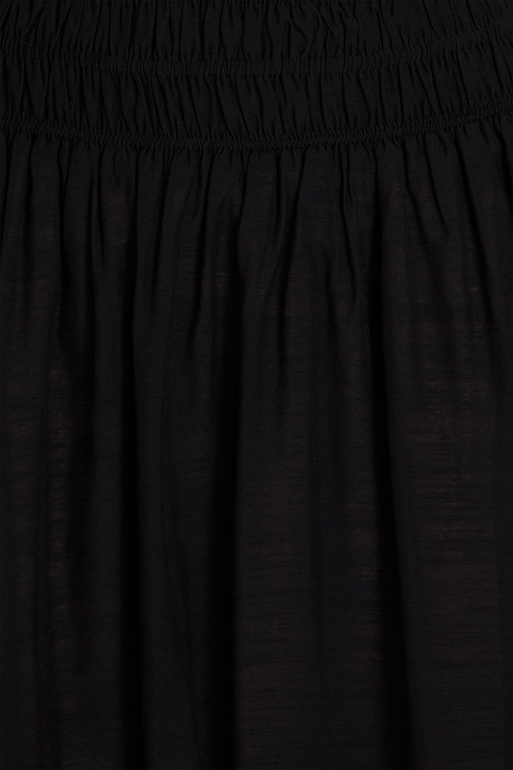 VINCE. Shirred gauze midi skirt