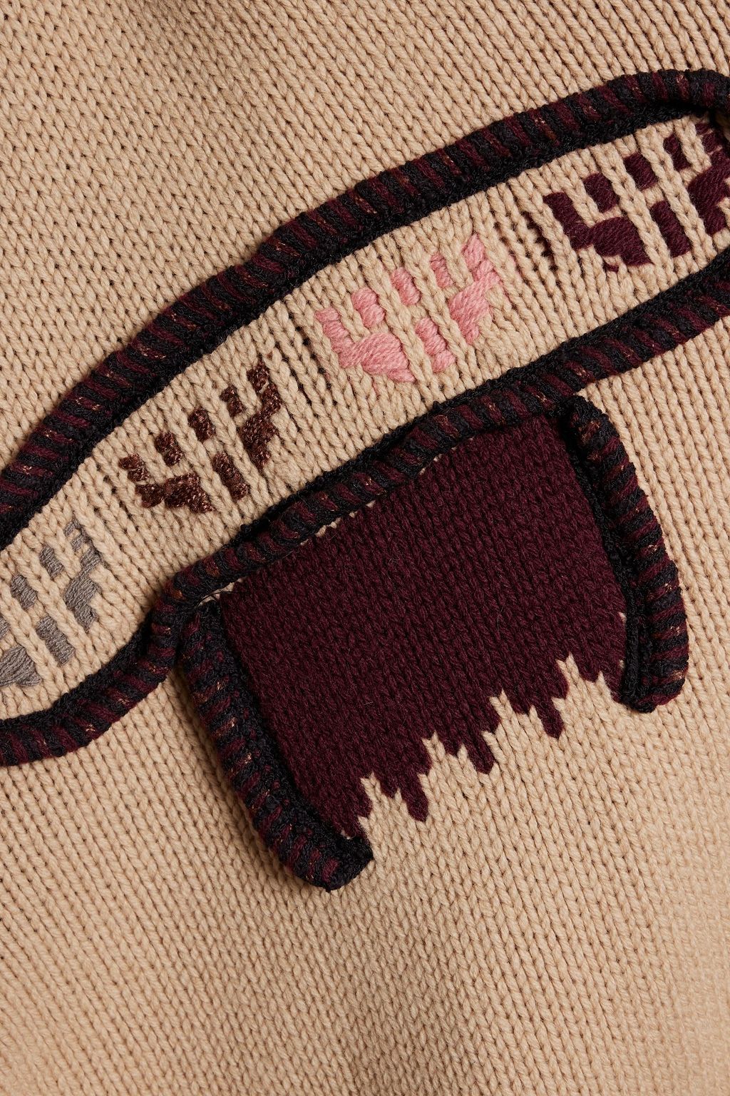 ETRO كارديغان بقبعة من مزيج الصوف بحبكة جاكار