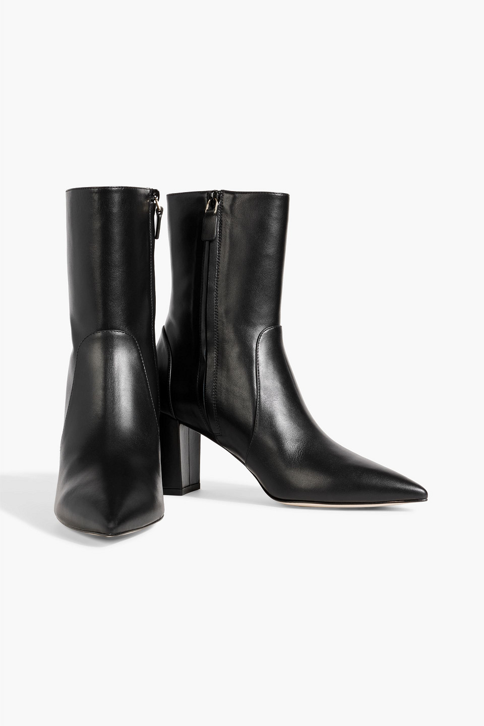 Stuart Weitzman Linaria 75 Ankle Boots Aus Leder In Black