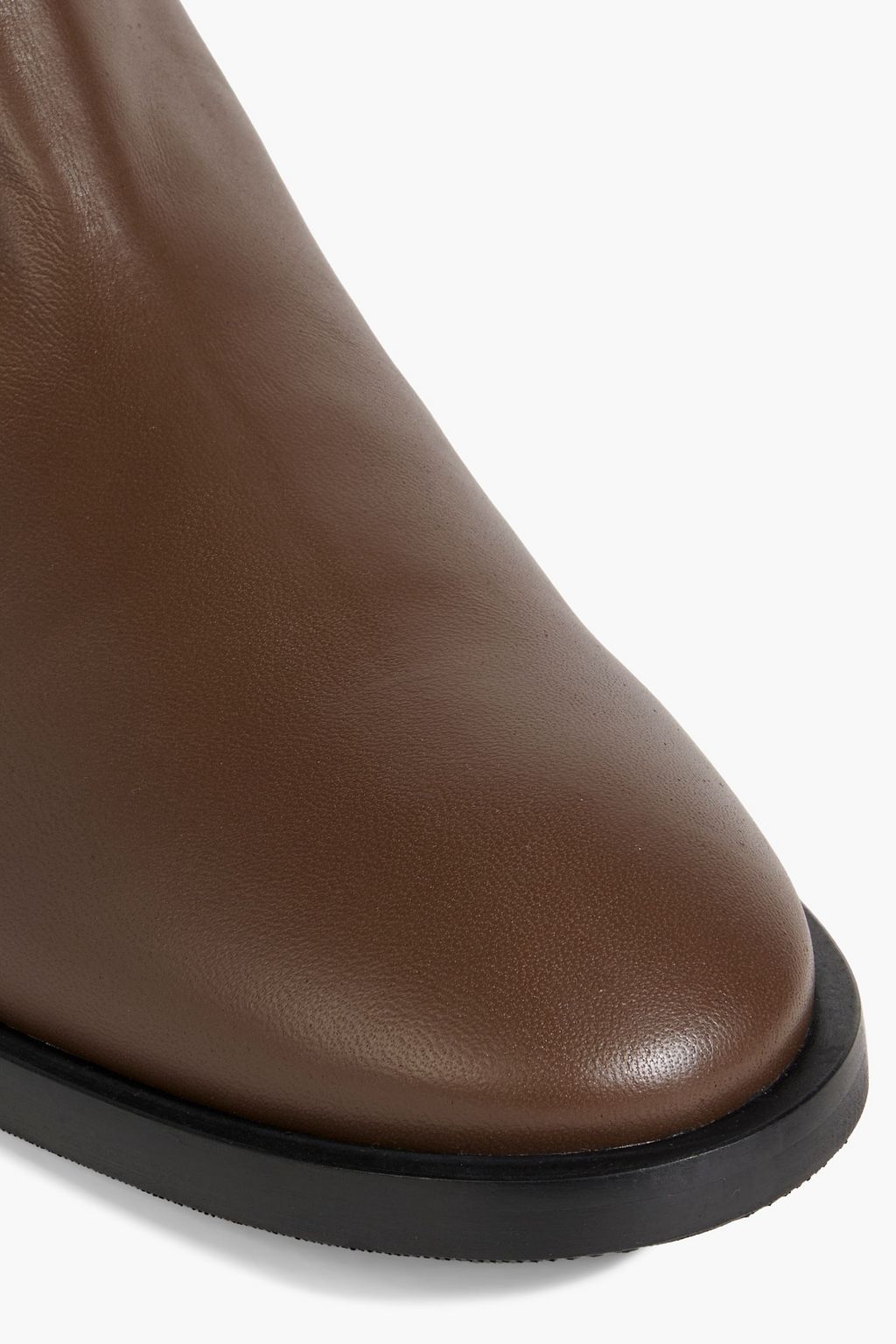 STUART WEITZMAN بوت بطول أعلى الركبة "كيلان سيتي" من الجلد وميكرو ستريتش