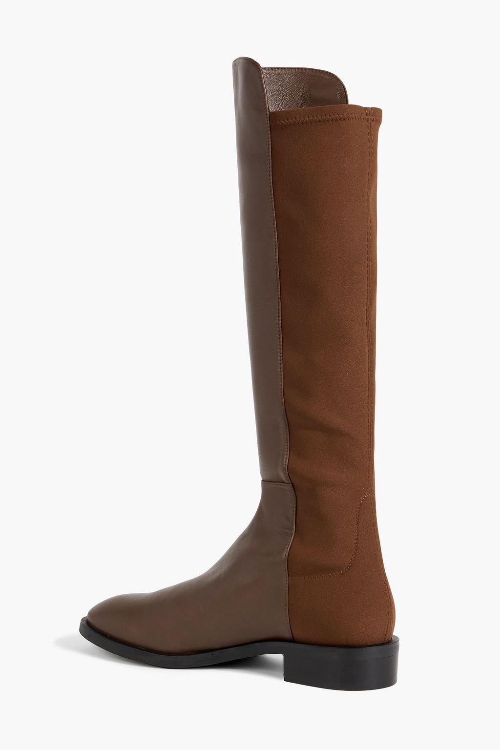 STUART WEITZMAN بوت بطول أعلى الركبة "كيلان سيتي" من الجلد وميكرو ستريتش