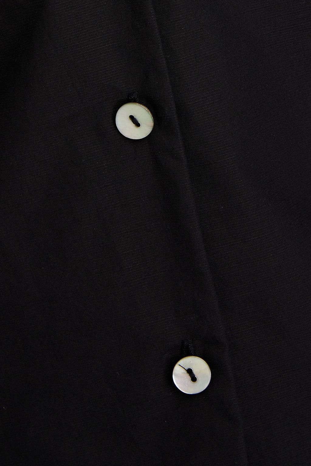 VINCE. Cutout pleated cotton-poplin blouse