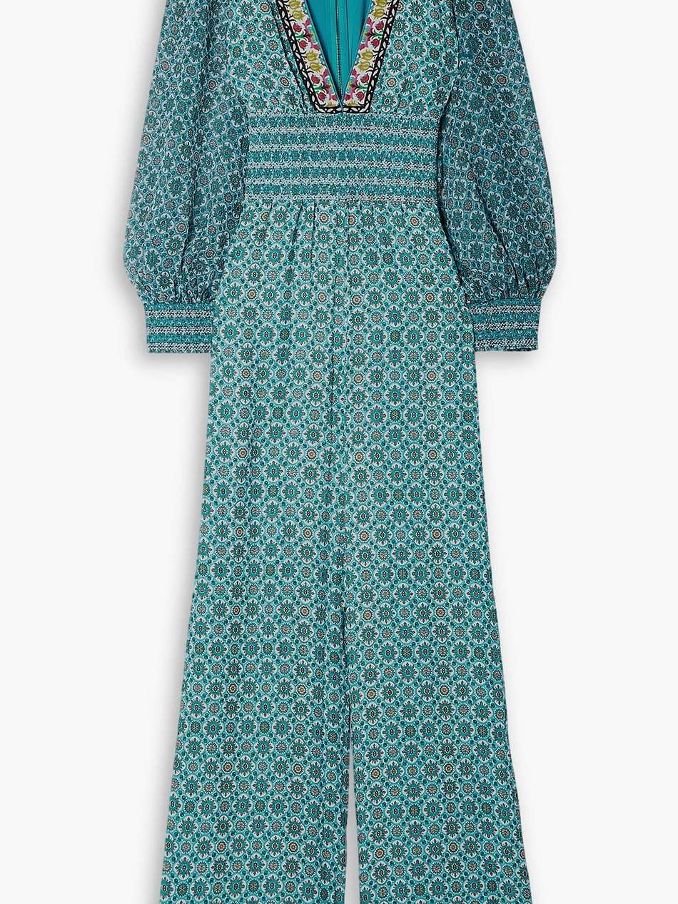 reba printed crepe jumpsuit