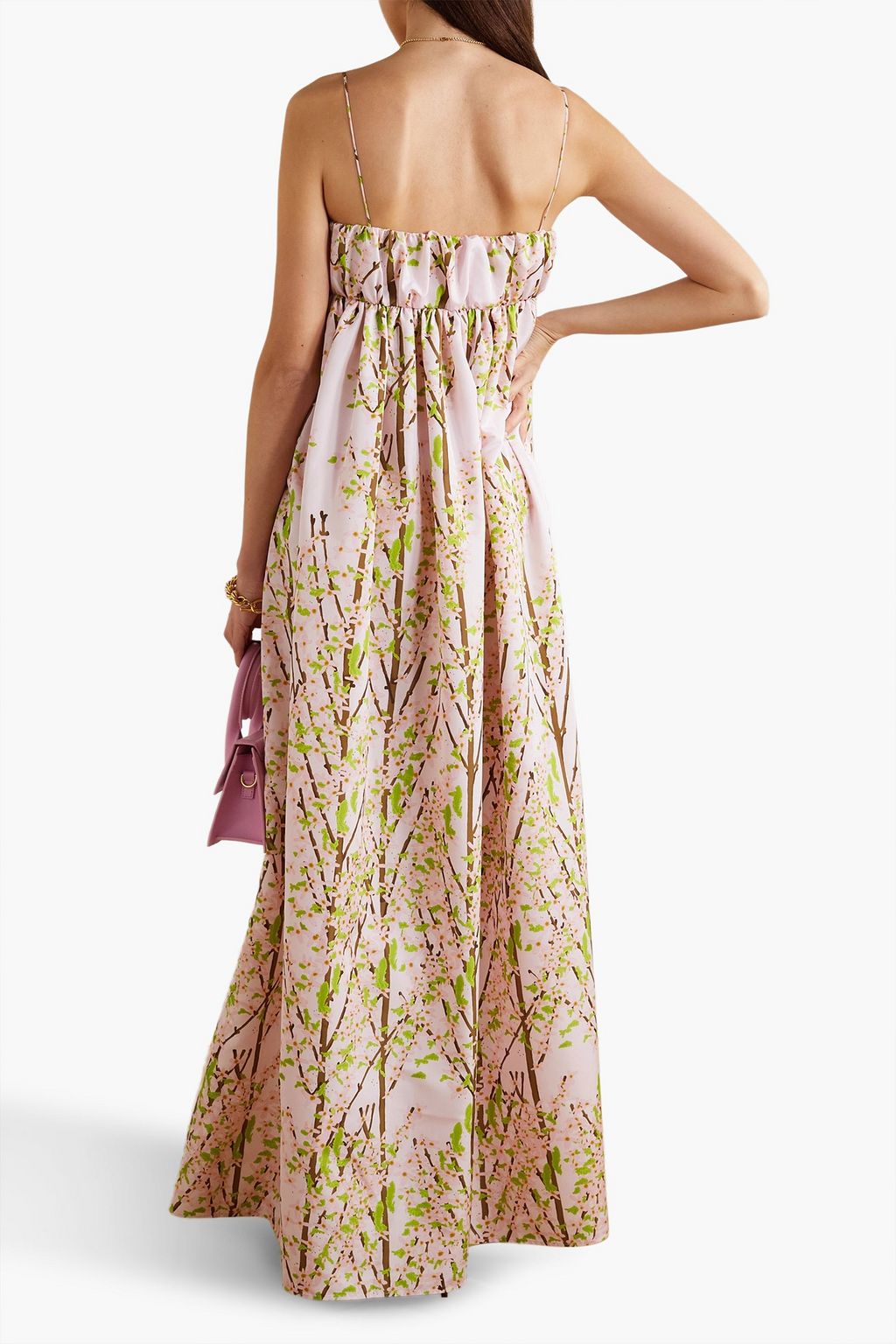 BERNADETTE Birgit floral-print taffeta maxi dress