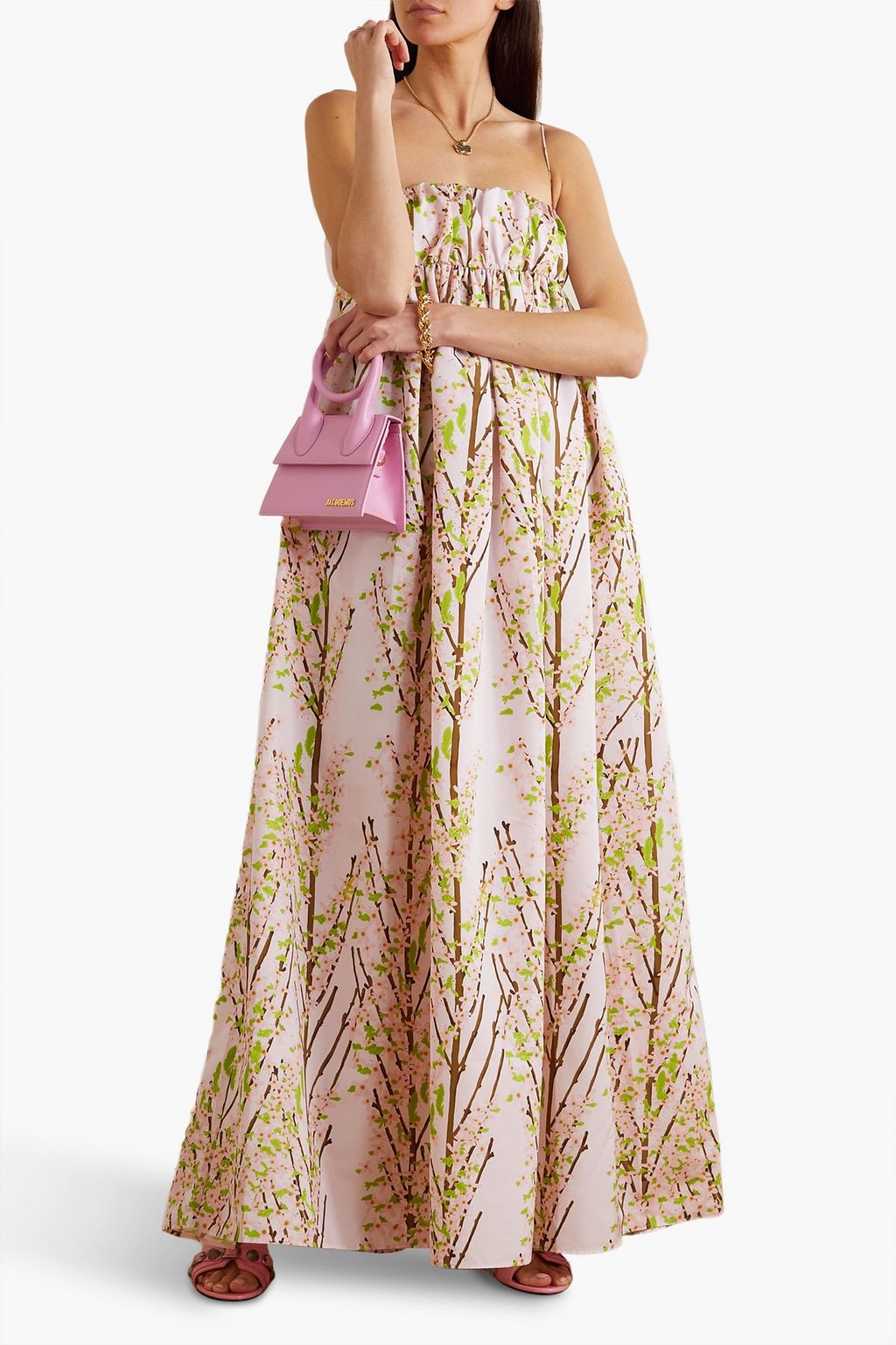 BERNADETTE Birgit floral-print taffeta maxi dress