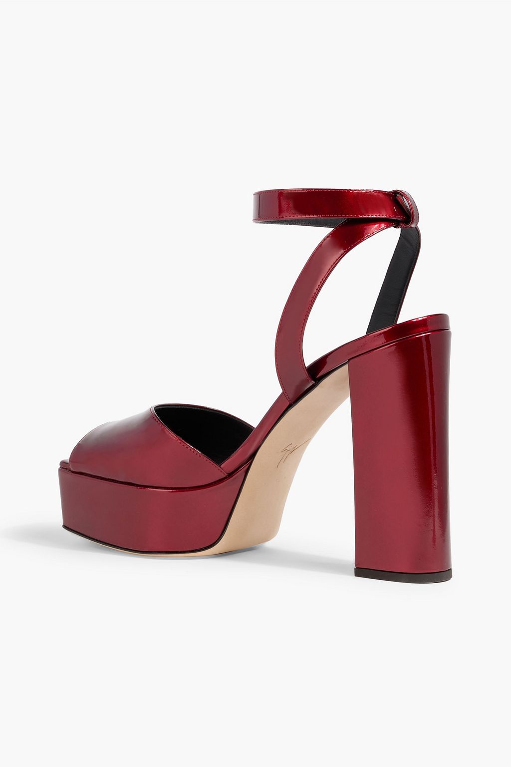 GIUSEPPE ZANOTTI Blasvegas metallic leather platform sandals