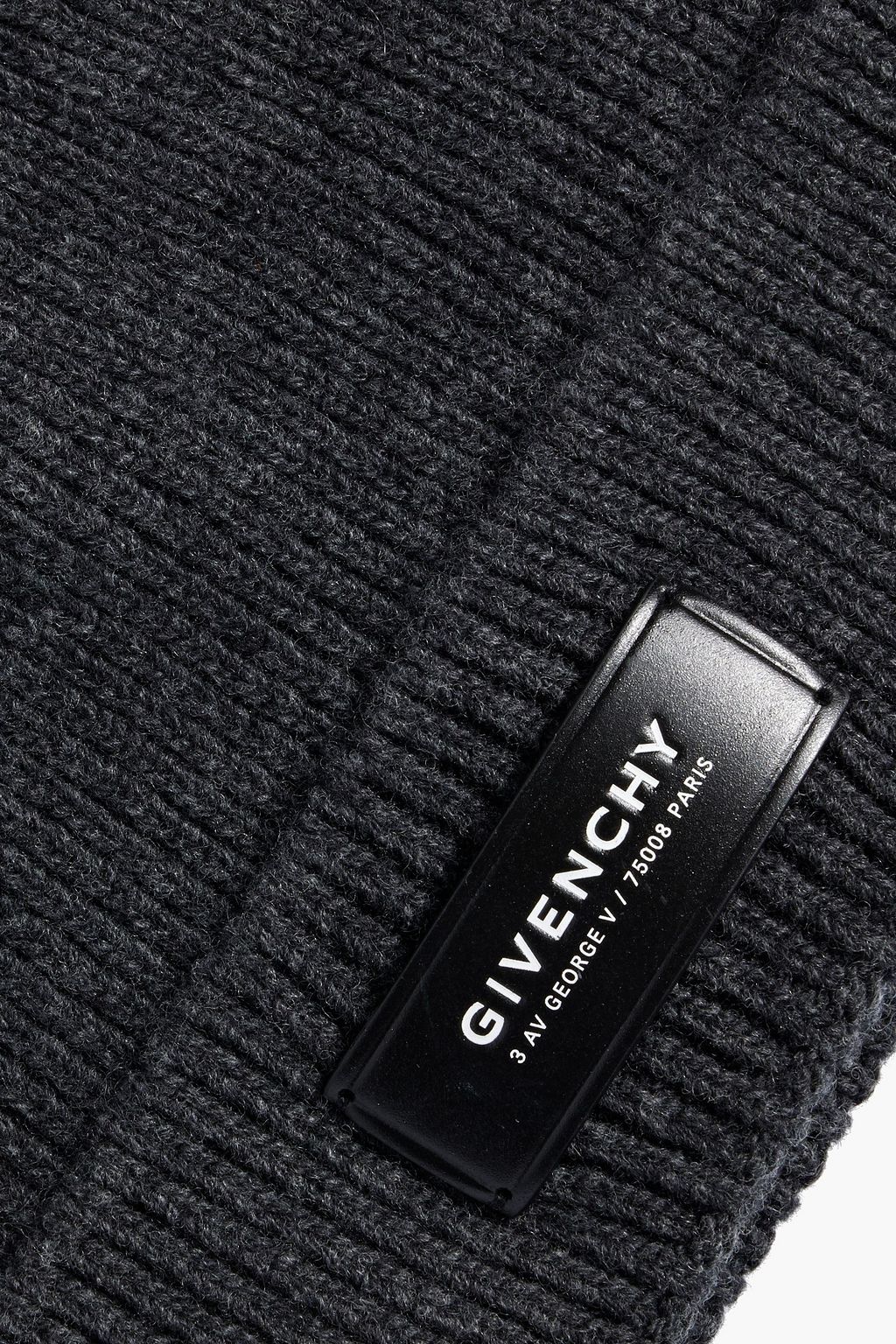 GIVENCHY Appliquéd ribbed wool and cashmere-blend beanie