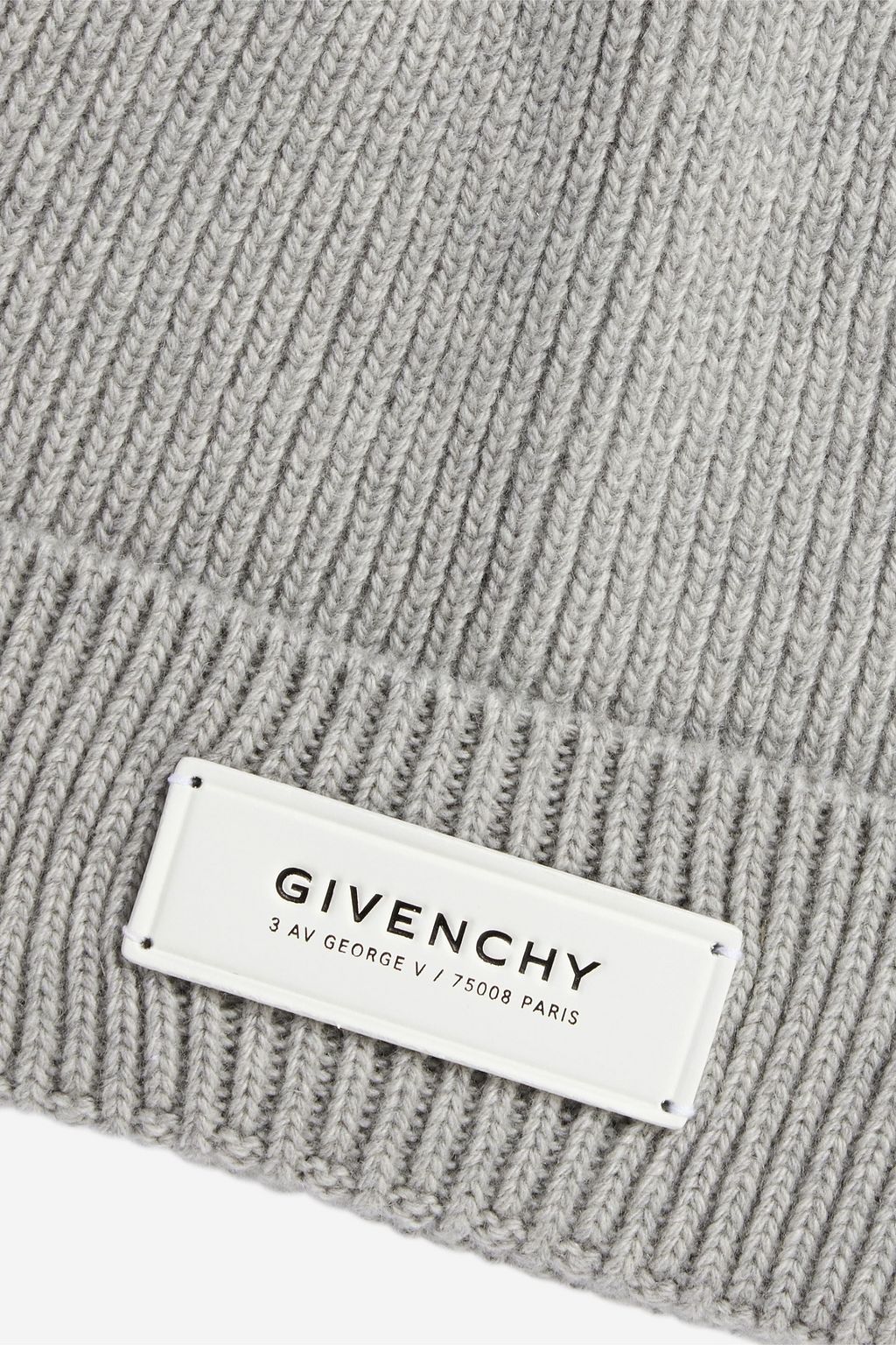 GIVENCHY Appliquéd ribbed wool and cashmere-blend beanie