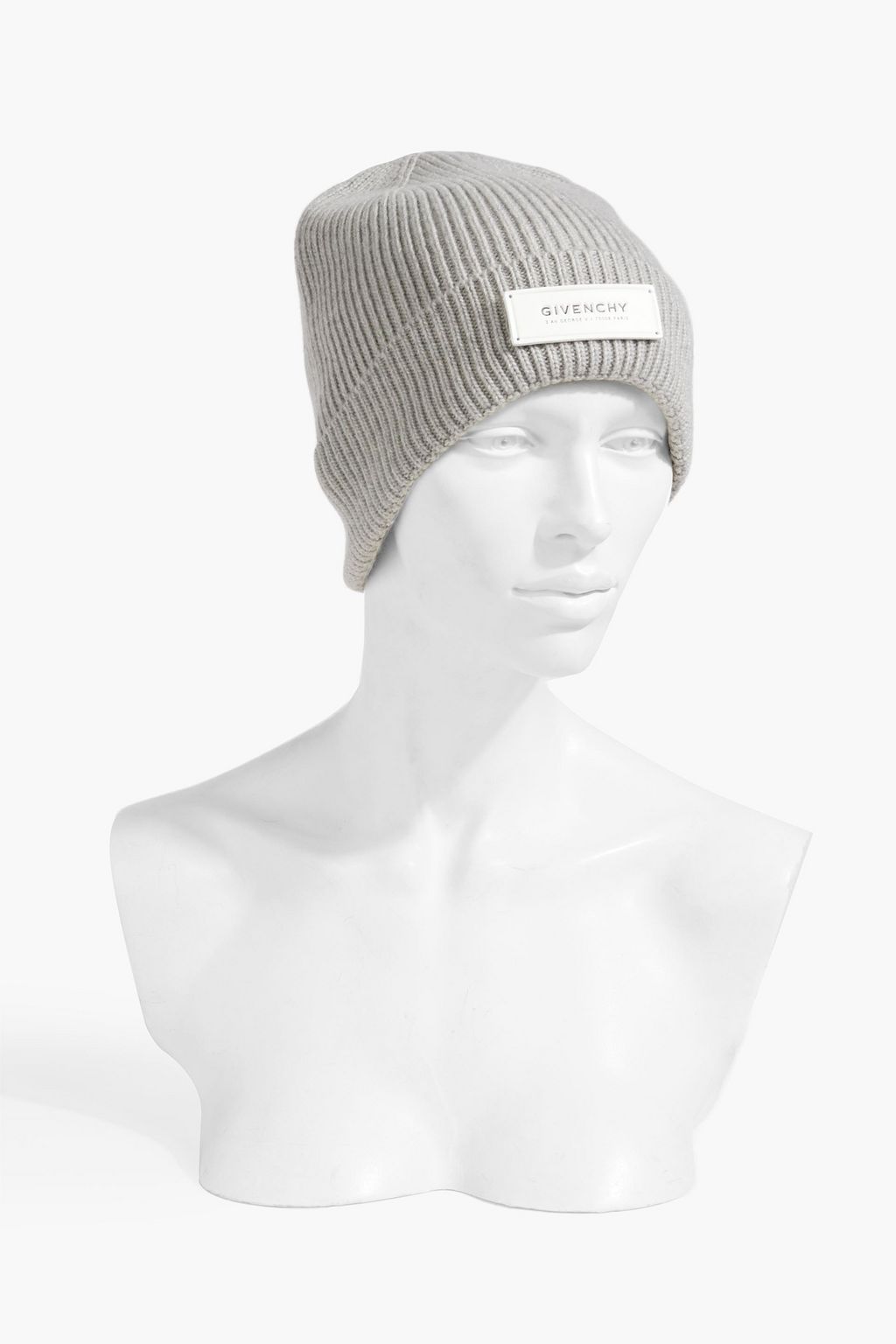 GIVENCHY Appliquéd ribbed wool and cashmere-blend beanie