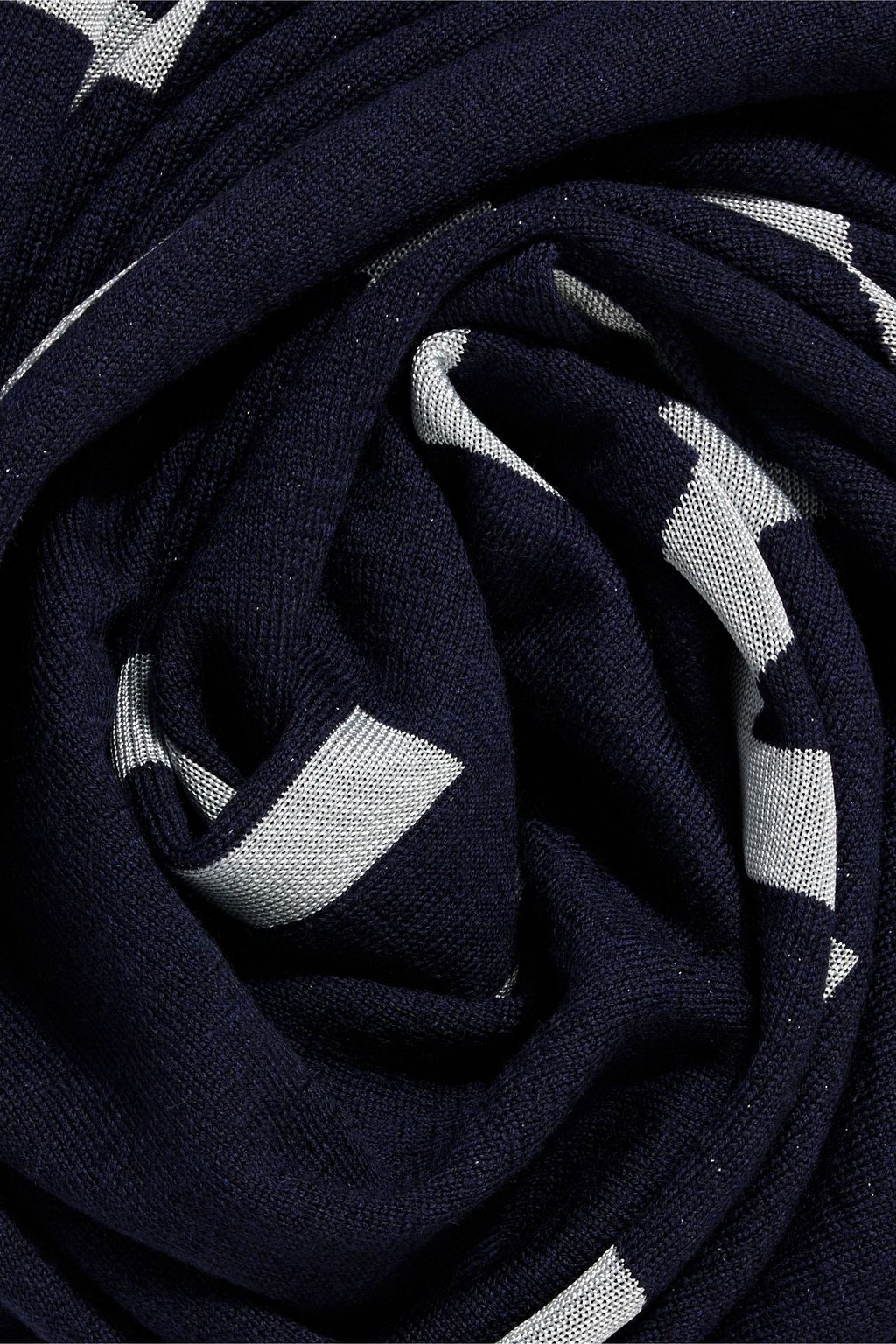 GIVENCHY Reversible jacquard-knit wool-blend scarf