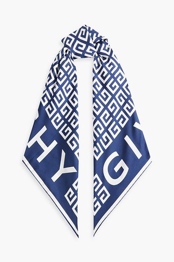 Givenchy 4g Monogram Silk Square Scarf in Purple