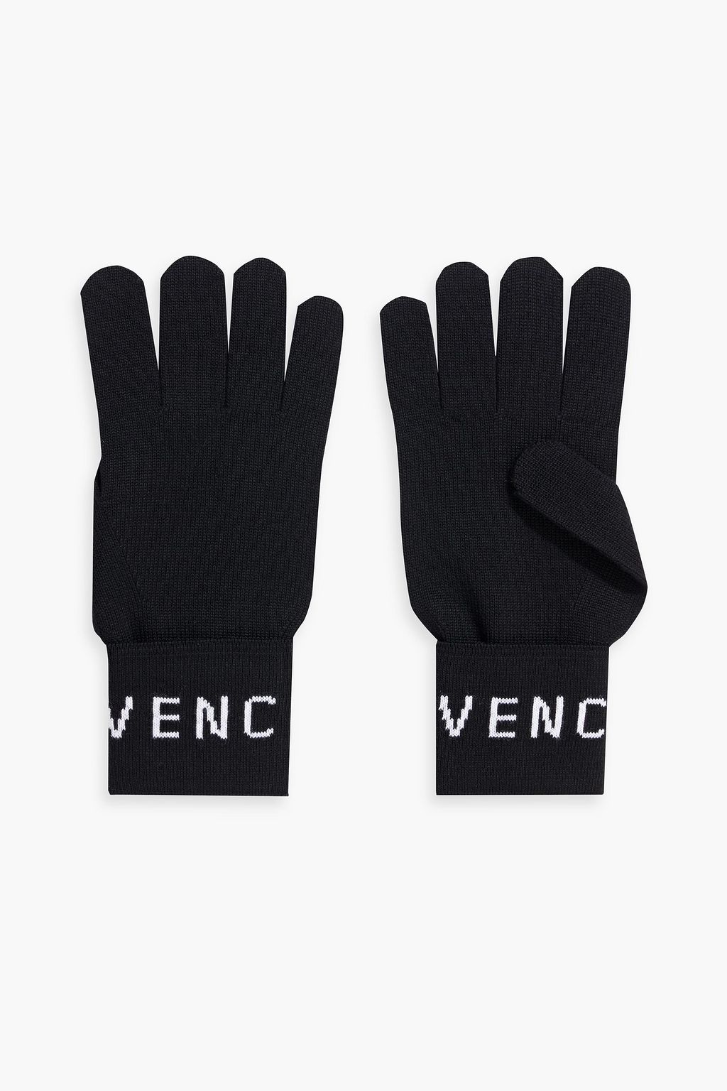 Jacquard knit wool gloves