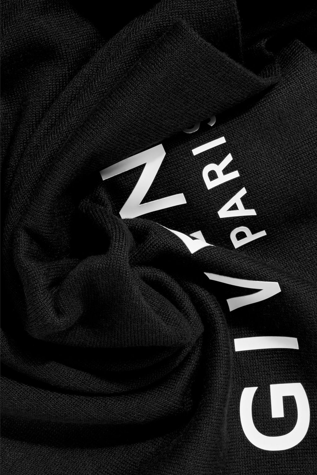 GIVENCHY Logo-appliquéd cotton and cashmere-blend scarf