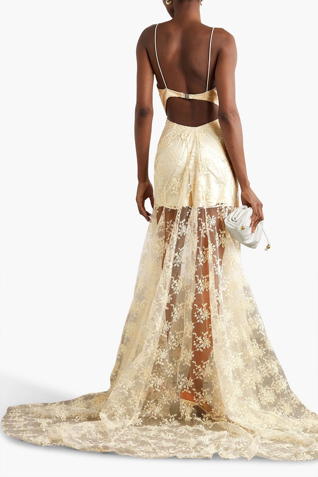 ROTATE BIRGER CHRISTENSEN Miley cutout embroidered lace and satin gown