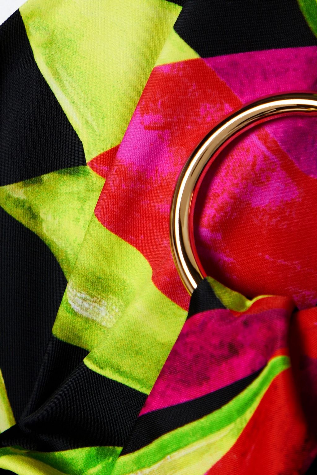 LOUISA BALLOU Half Moon bedruckter Badeanzug mit Cut-outs und asymmetrischer Schulterpartie