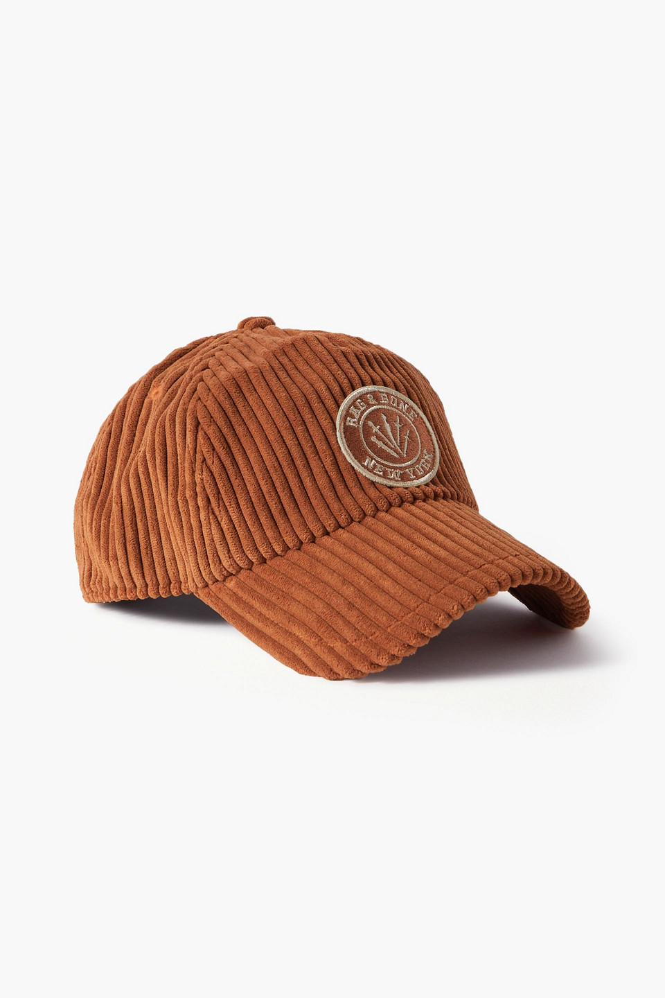 rag & bone - Avery appliquéd corduroy baseball cap - Brown - ONESIZE