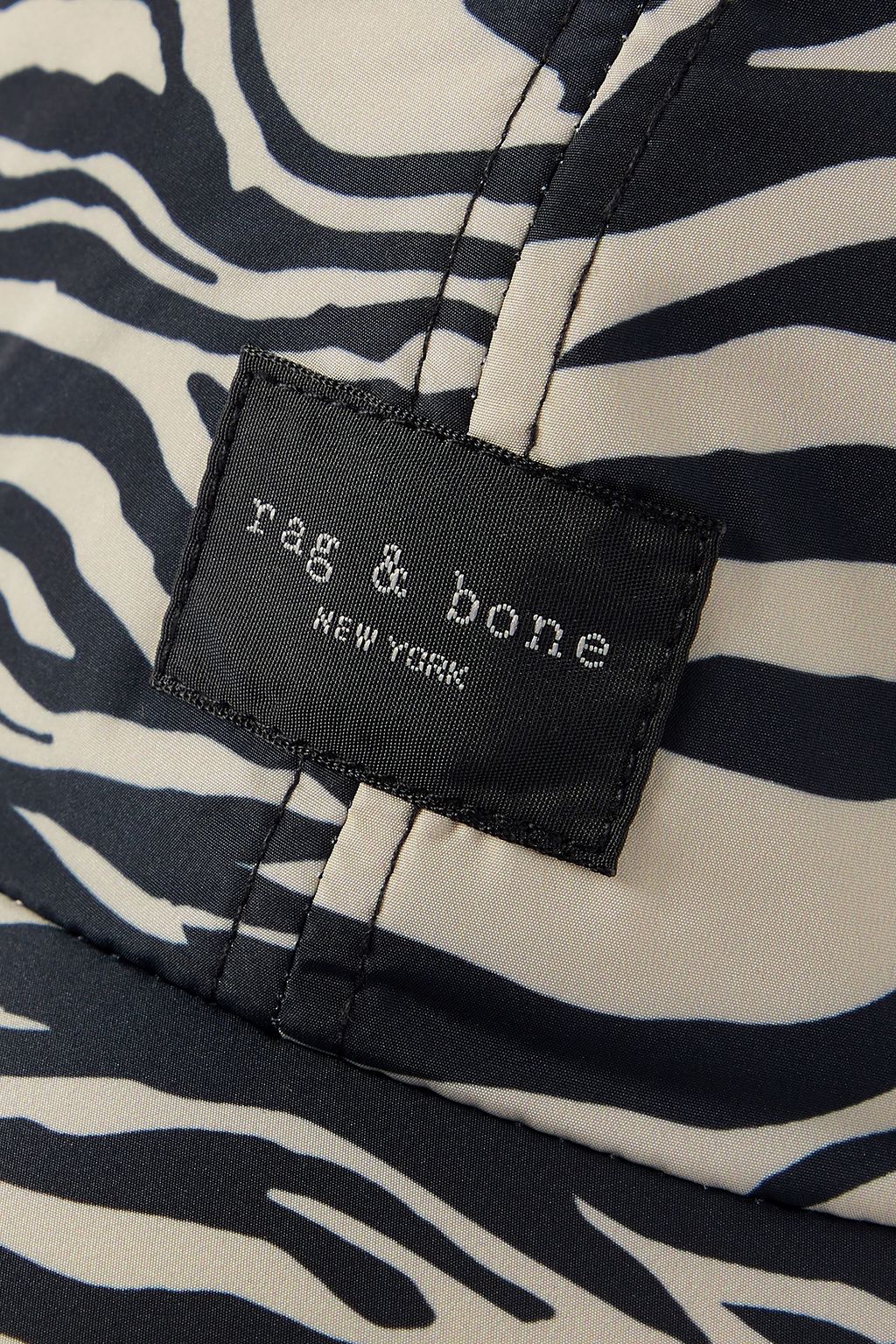 RAG & BONE Addison zebra-print shell baseball cap