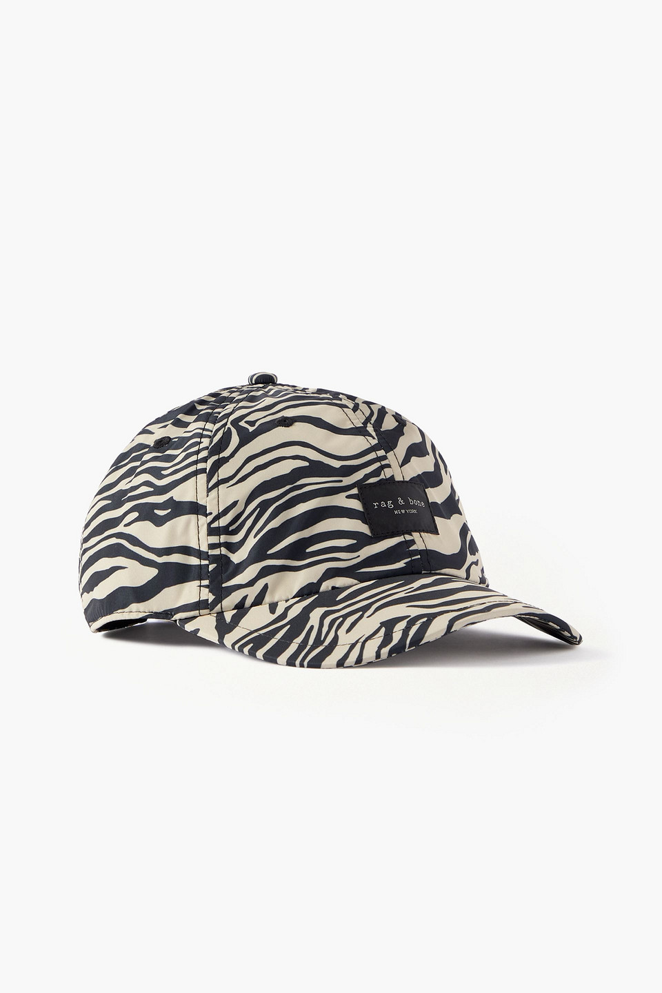 rag & bone - Addison zebra-print shell baseball cap - Animal print - ONESIZE