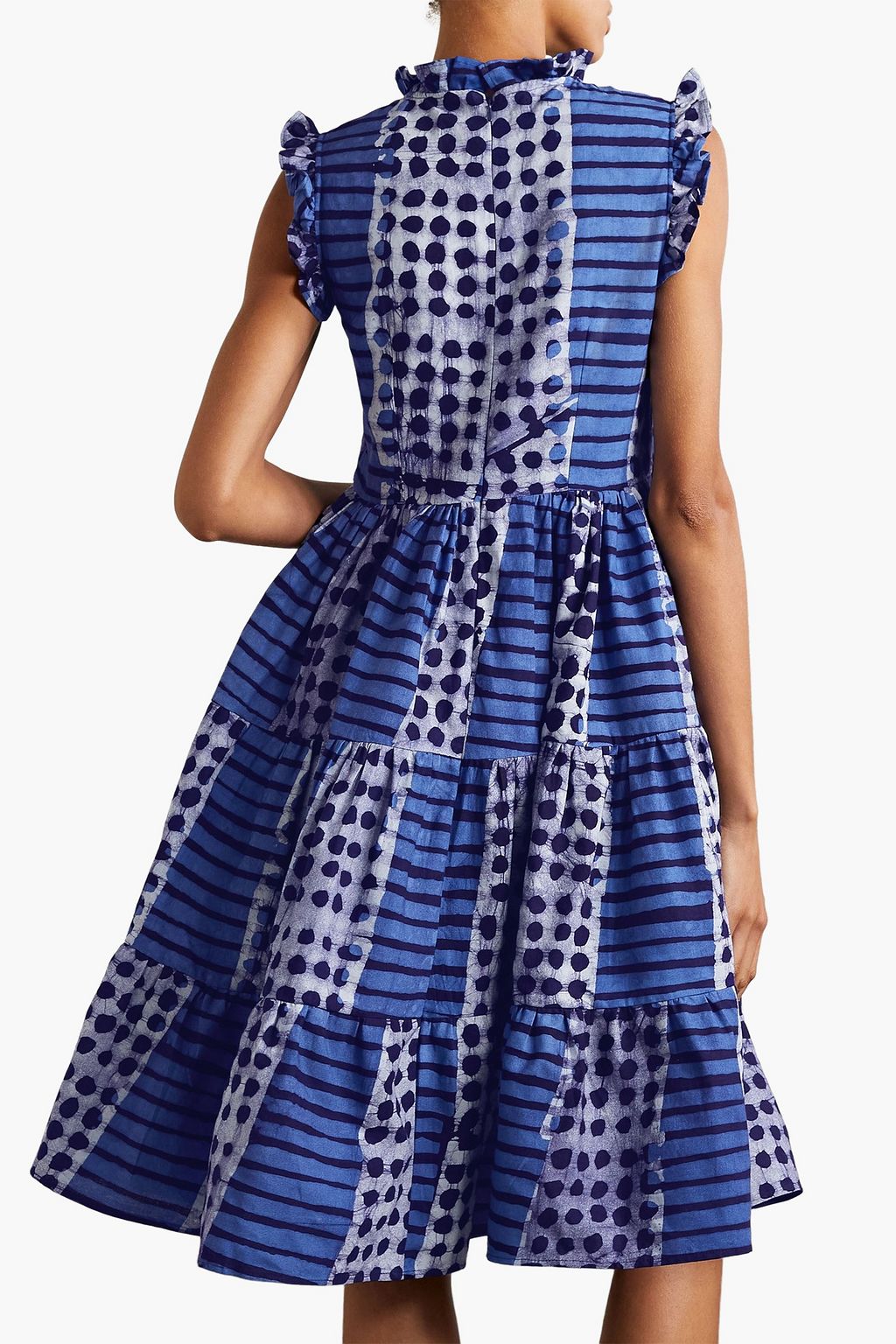 STUDIO 189 Aggie tiered printed cotton midi dress