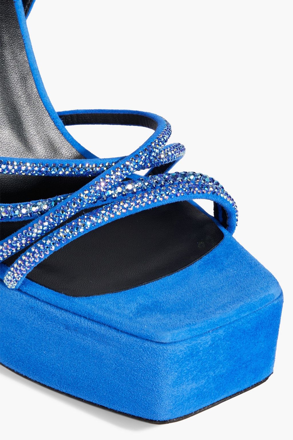 GIUSEPPE ZANOTTI Arhama crystal-embellished suede platform sandals