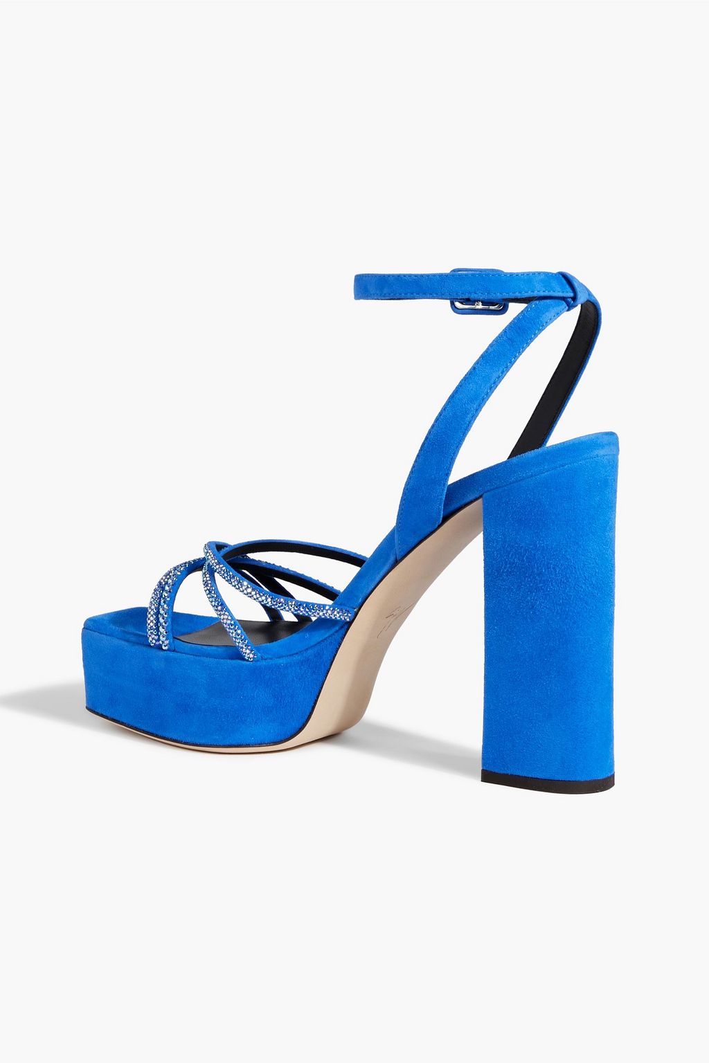 GIUSEPPE ZANOTTI Arhama crystal-embellished suede platform sandals