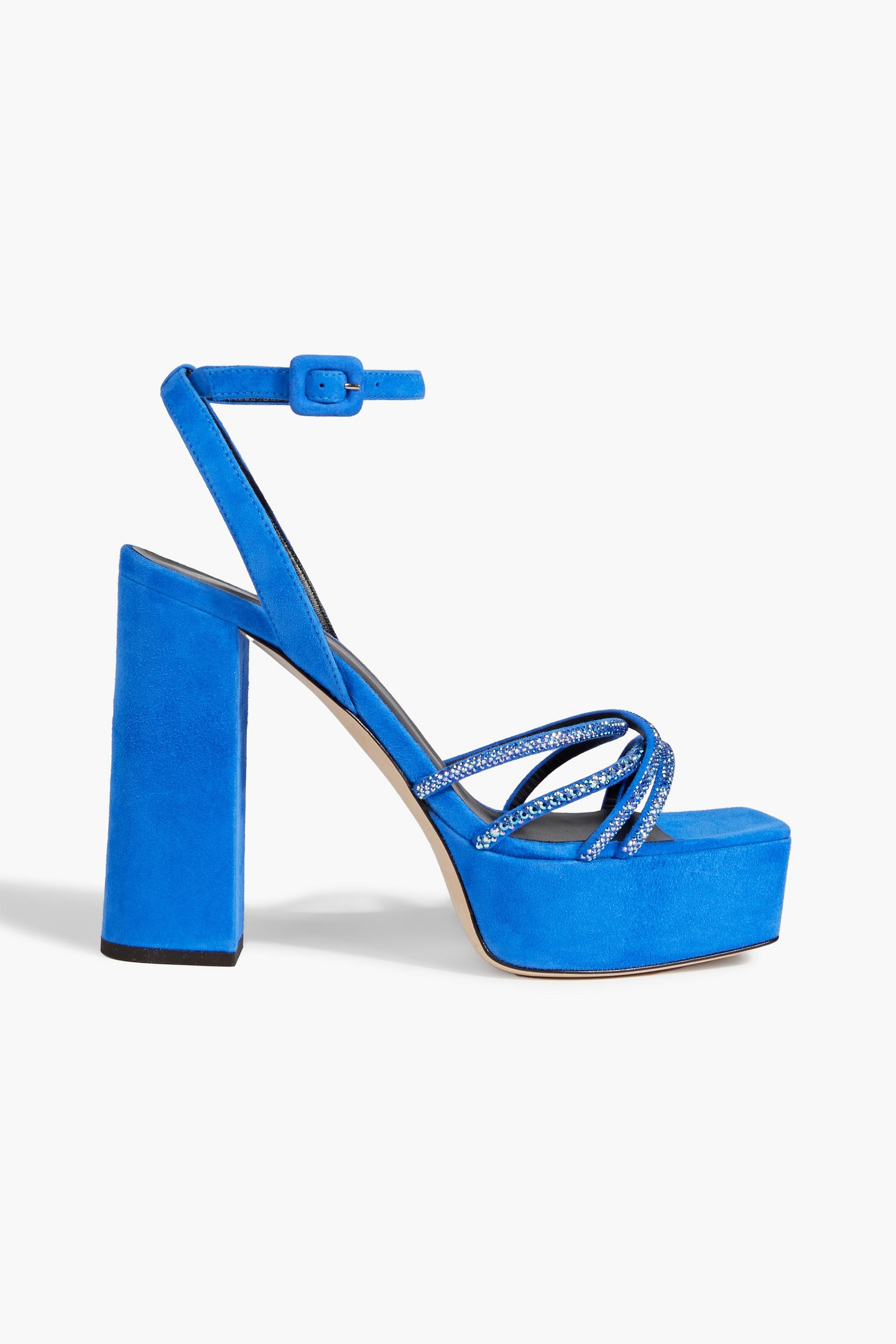 Giuseppe Zanotti Arhama crystal-embellished suede platform sandals