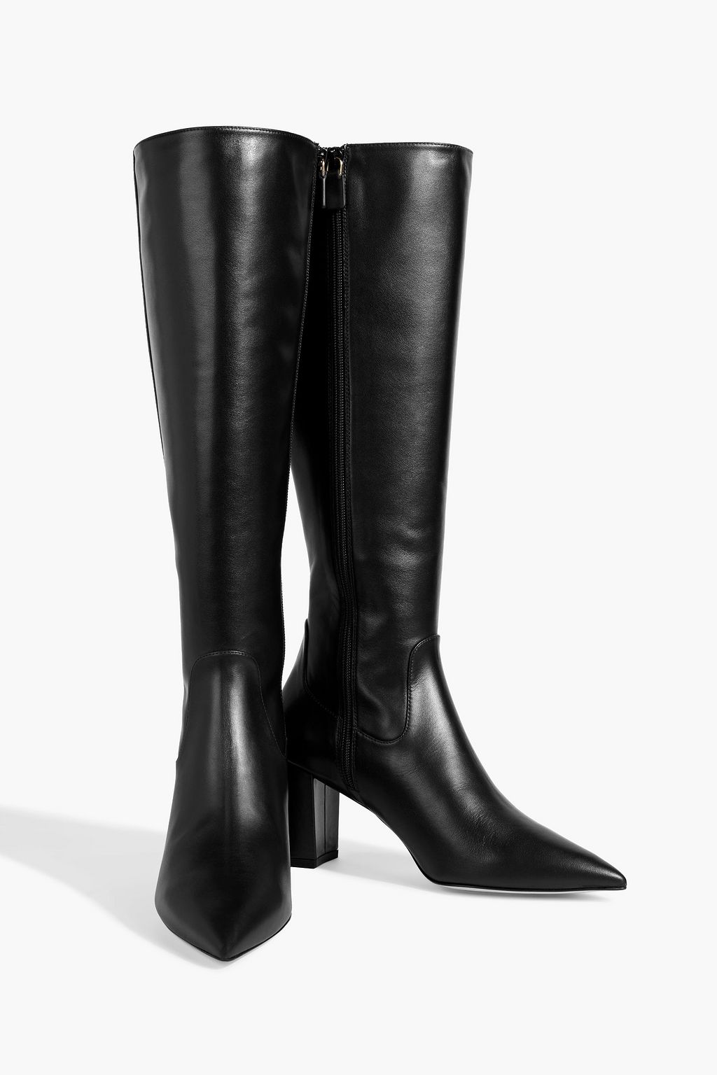 STUART WEITZMAN بوت بطول الركبة 'يوليانا' من الجلد بكعب مقاس 60