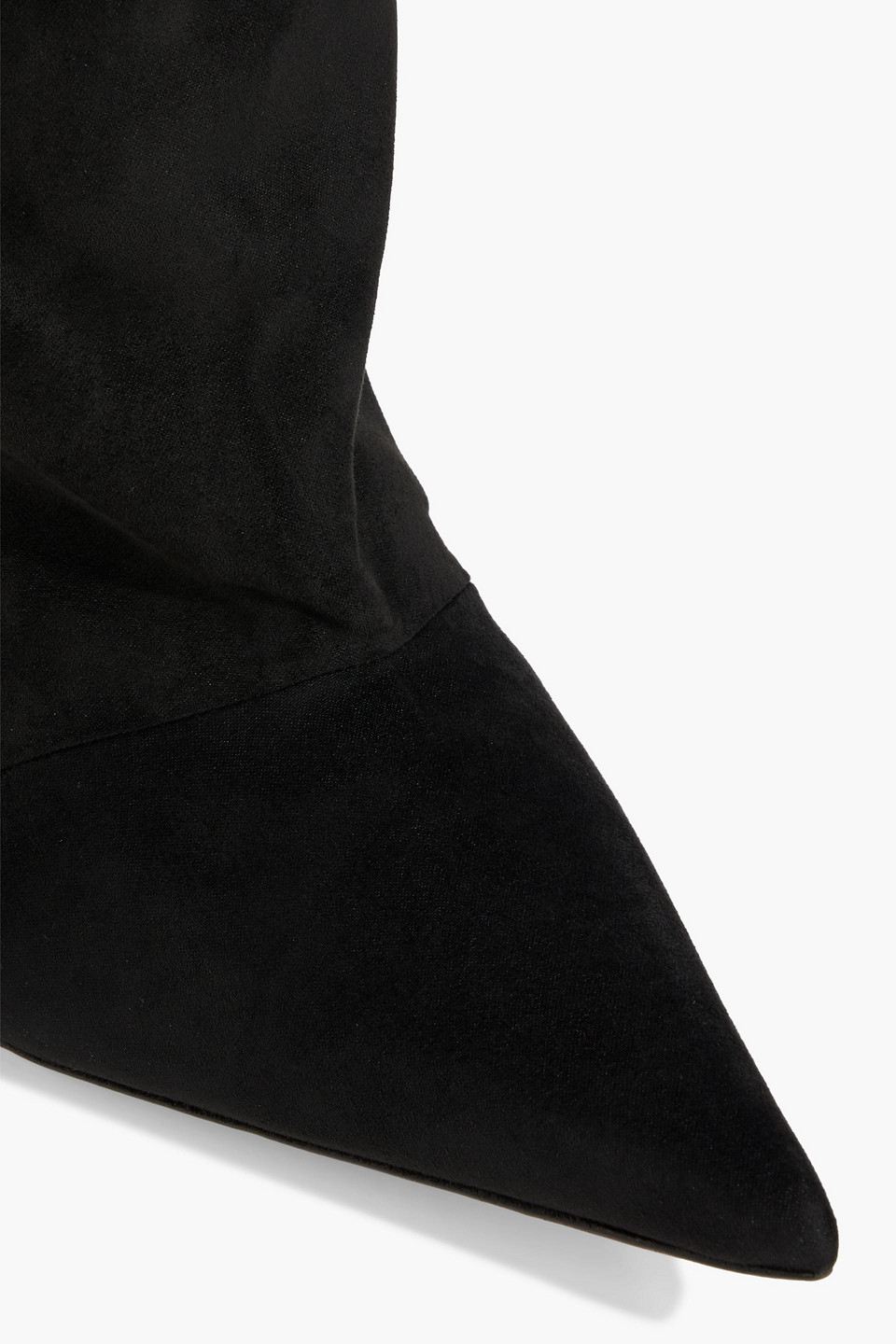 Giuseppe Zanotti Braquel 105 Gathered Faux Suede Over-the-knee Boots In Black