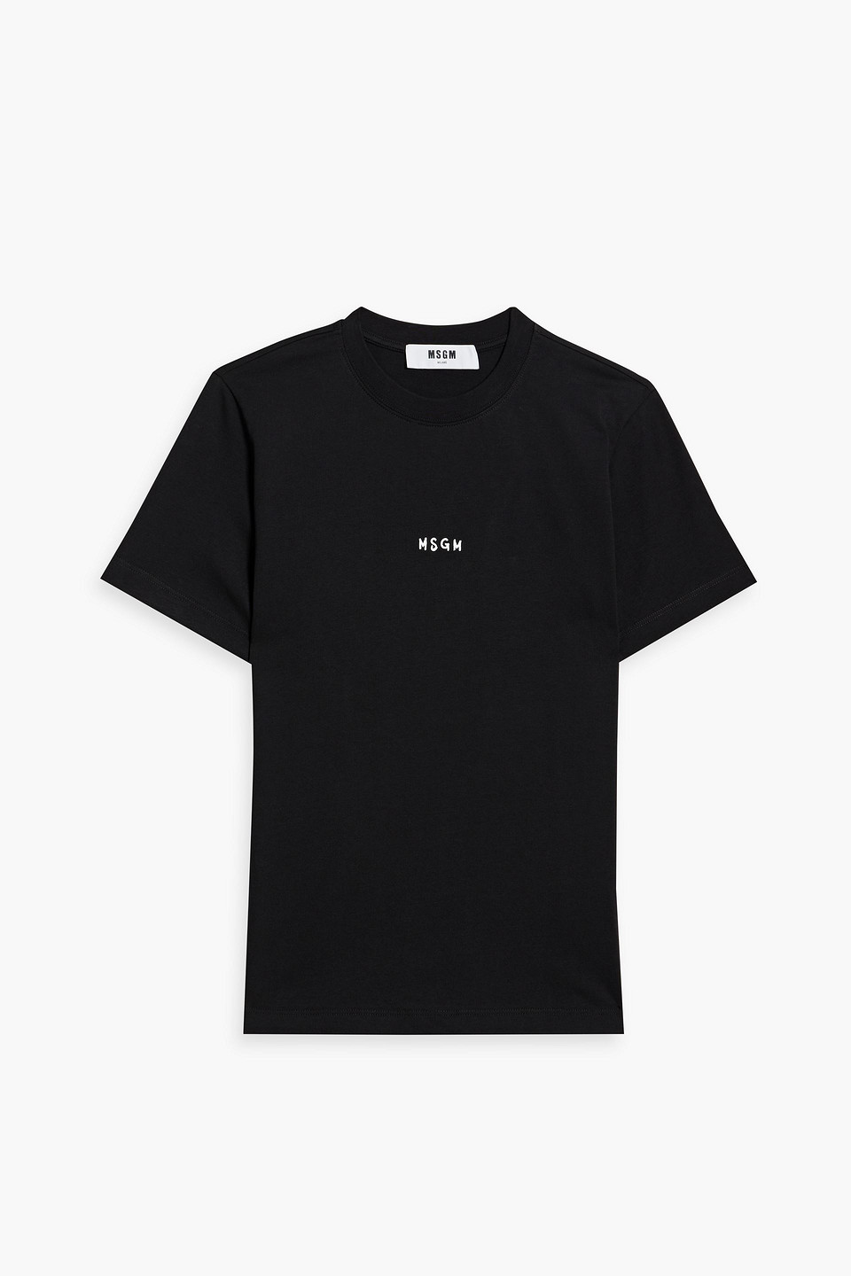 Msgm Logo Print Short-sleeved T-shirt In Black