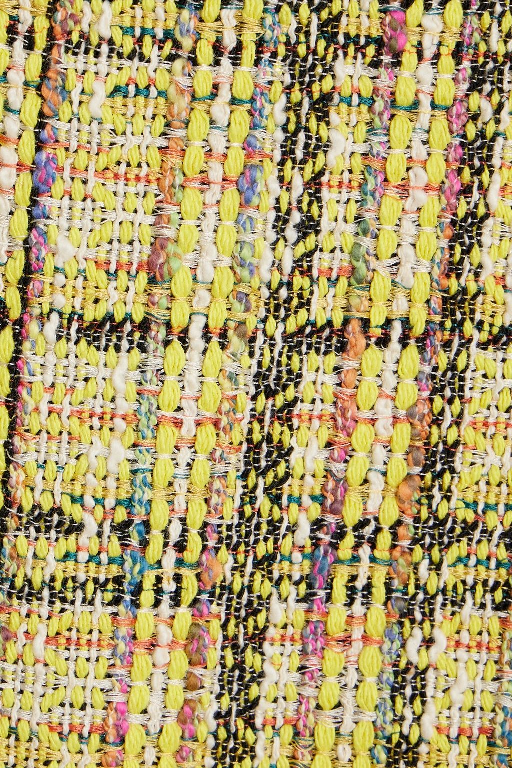 MSGM コットン混ツイード ミニワンピース ほつれ加工