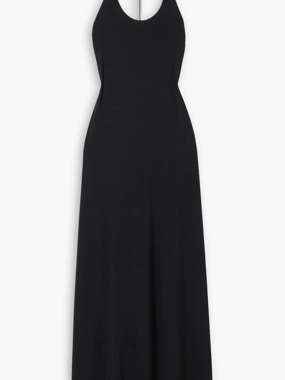 spine embellished jersey maxi dress